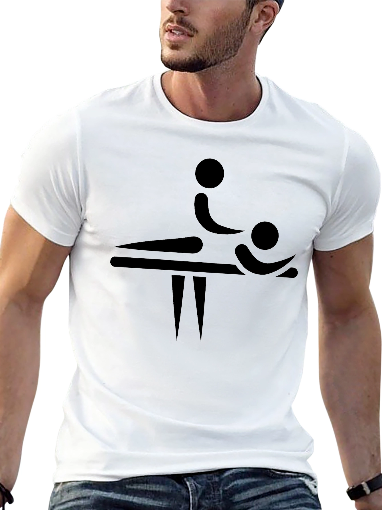 Black Massage Therapist T-Shirt - Black Graphic Tee view 13