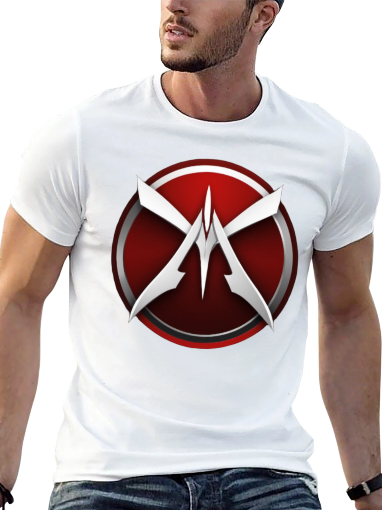 Black Abstract Metal X Logo Black T-Shirt view 13