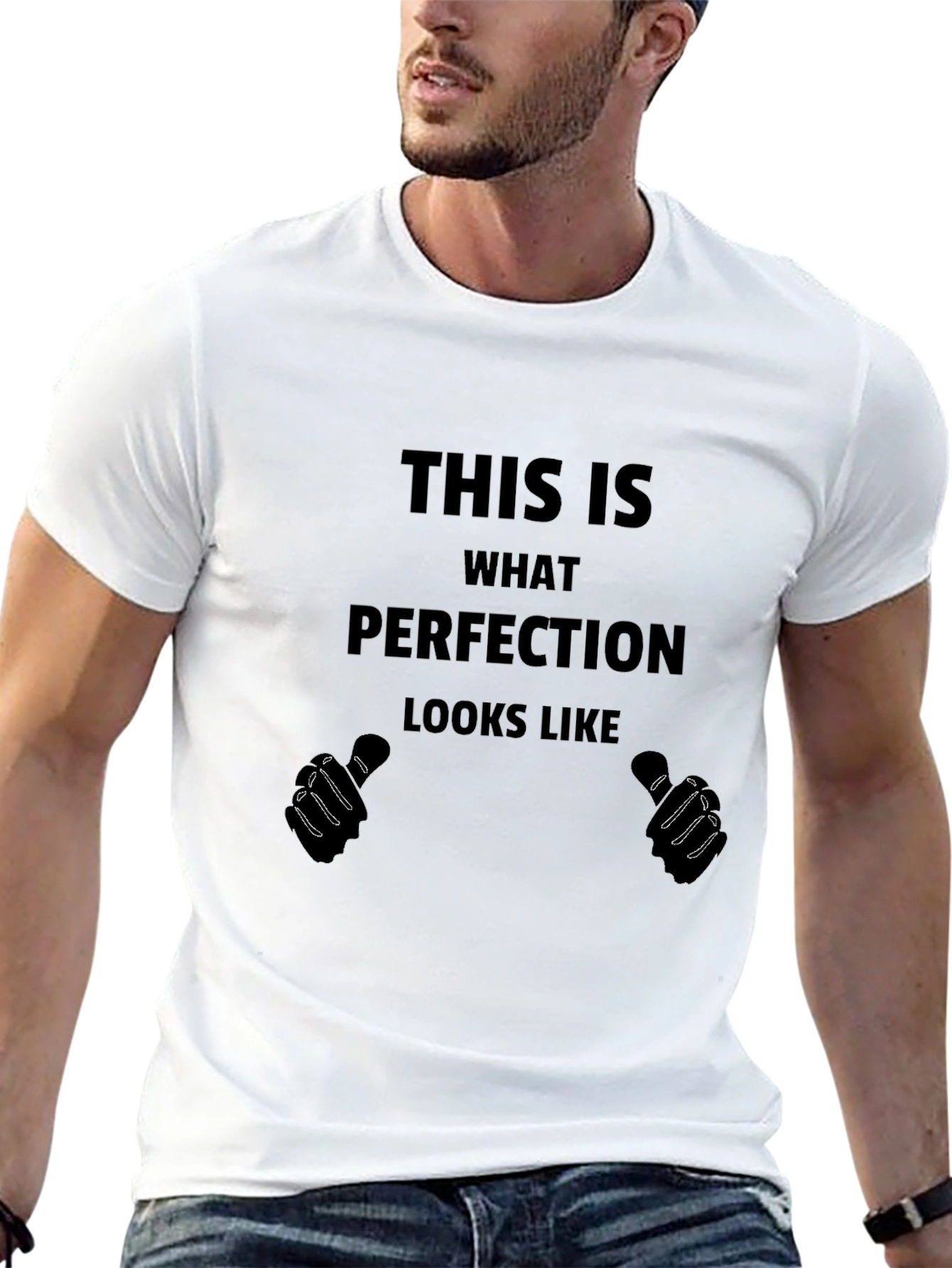Black Perfection Humor Tee - This Is What Perfection Looks Like T-Shirt view 13
