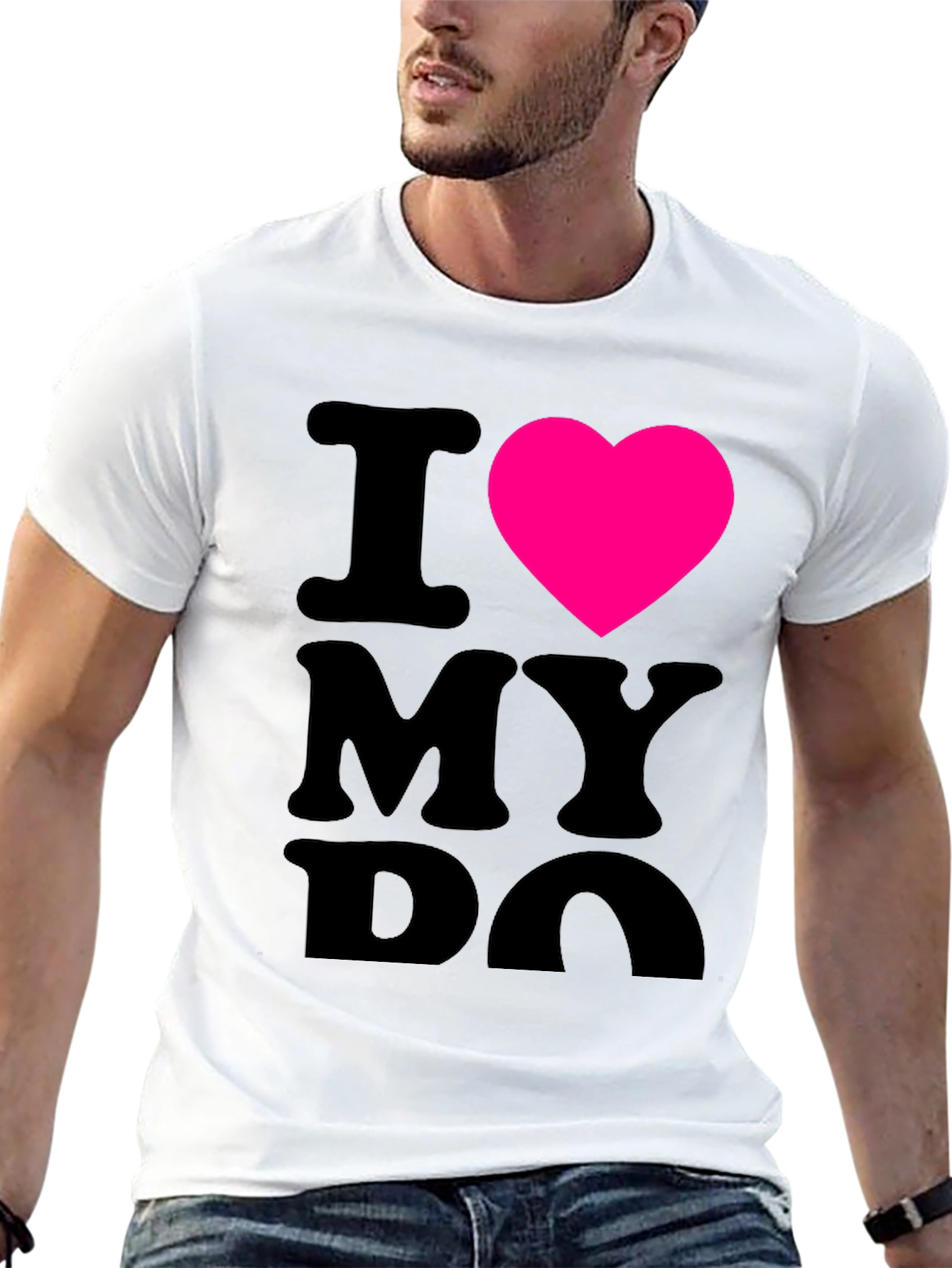 Black I Heart My Dog Black T-Shirt view 13