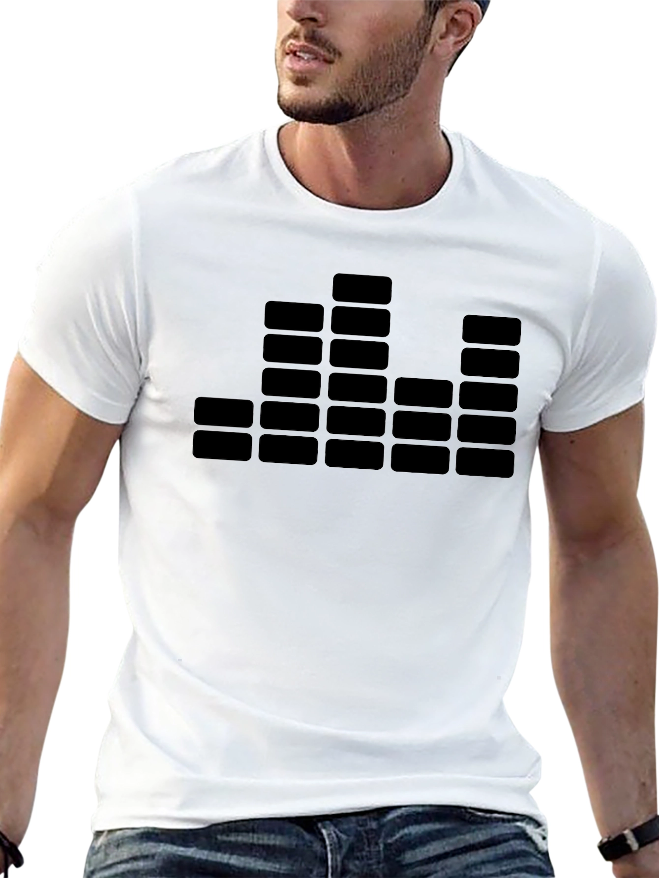 Black EQ Graphic Tee - Black Graphic Print Shirt view 13