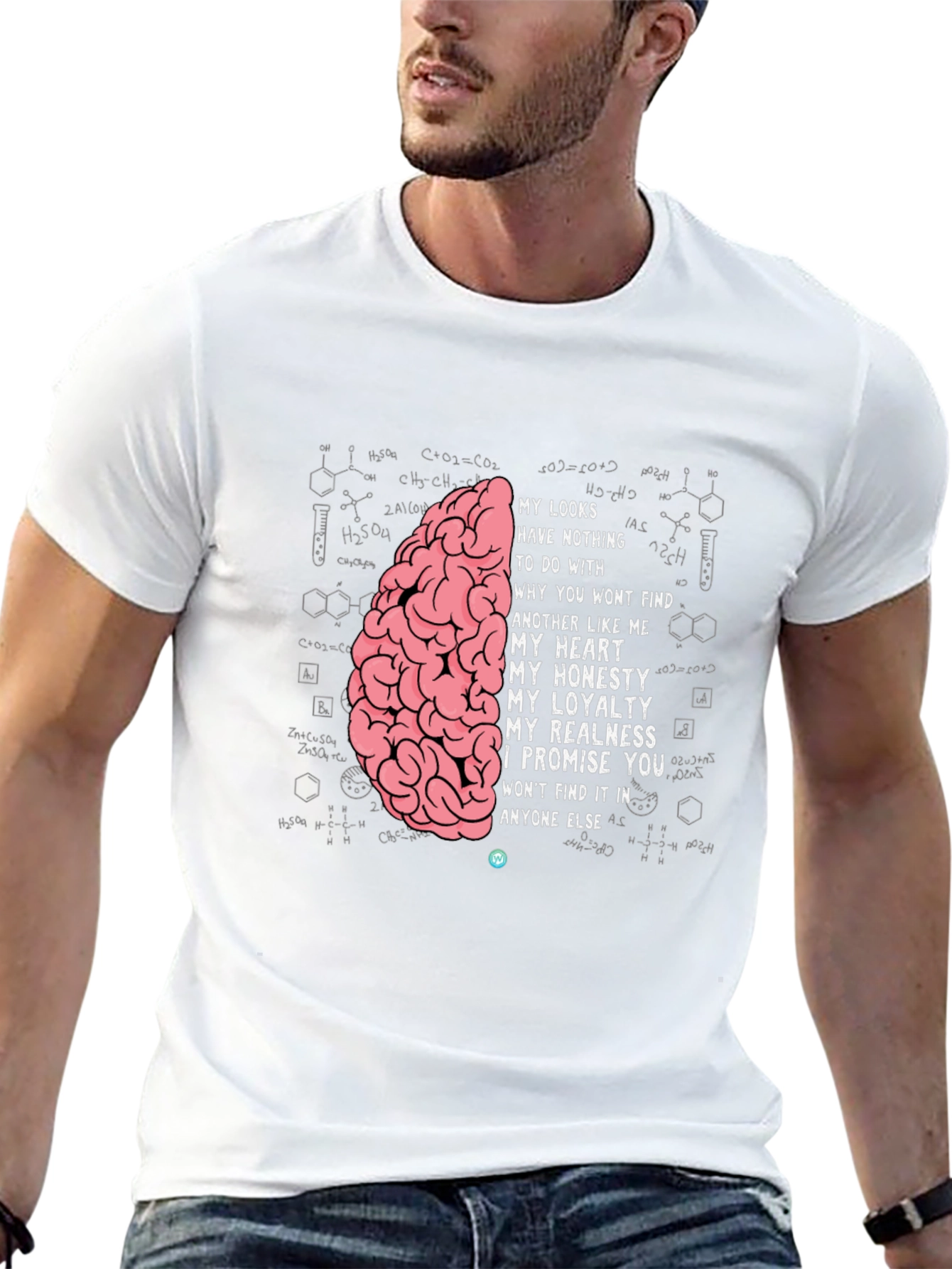 Black Brainy T-Shirt - My Looks Have Nothing view 13