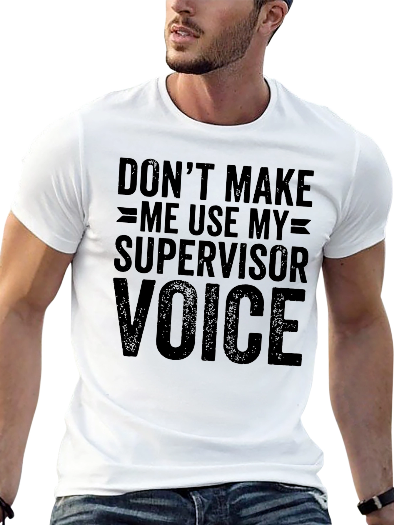 Black Supervisor Voice T-Shirt - Funny Warning Tee view 13