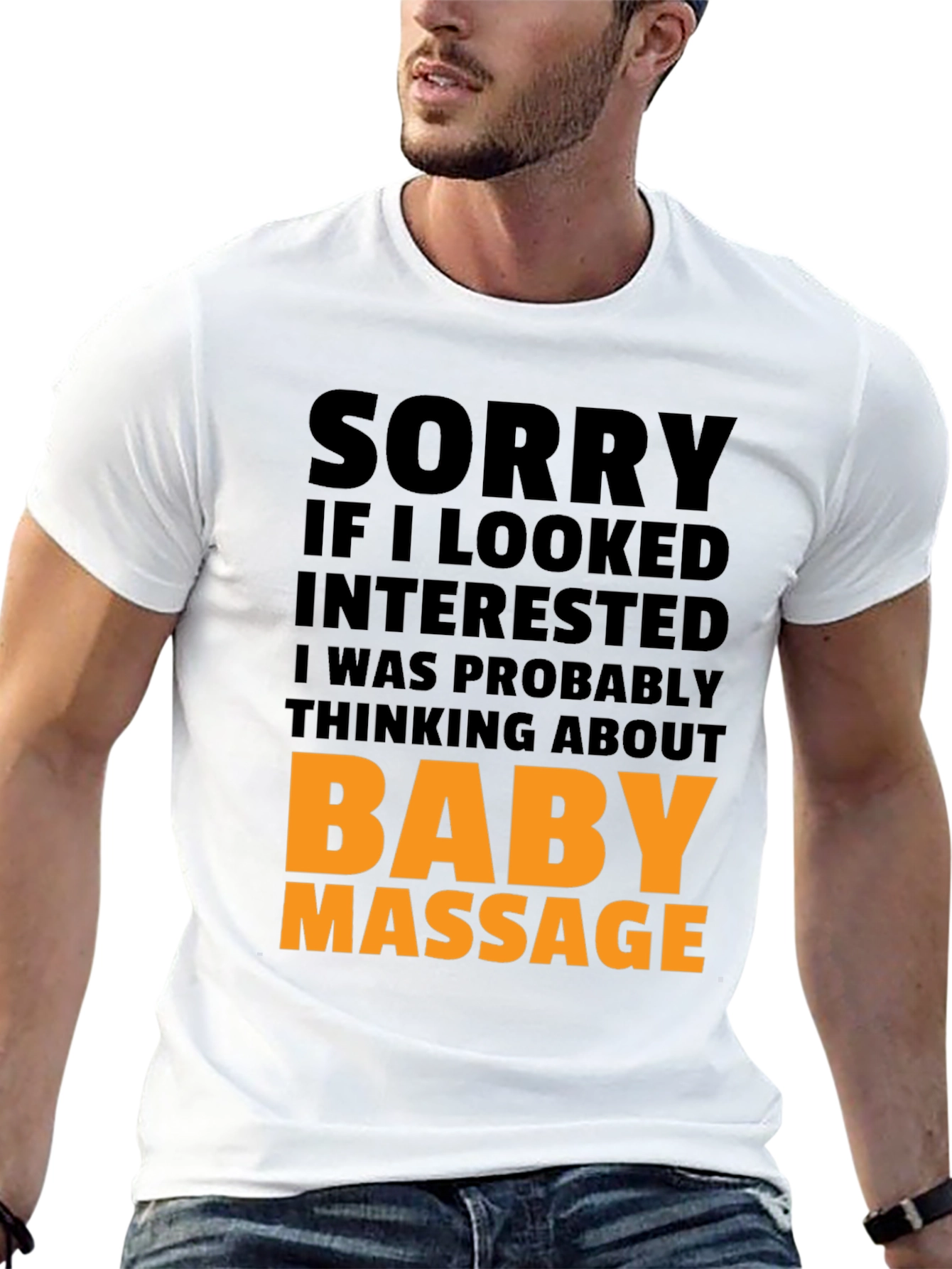 Black Baby Massage Funny Graphic T-Shirt view 13