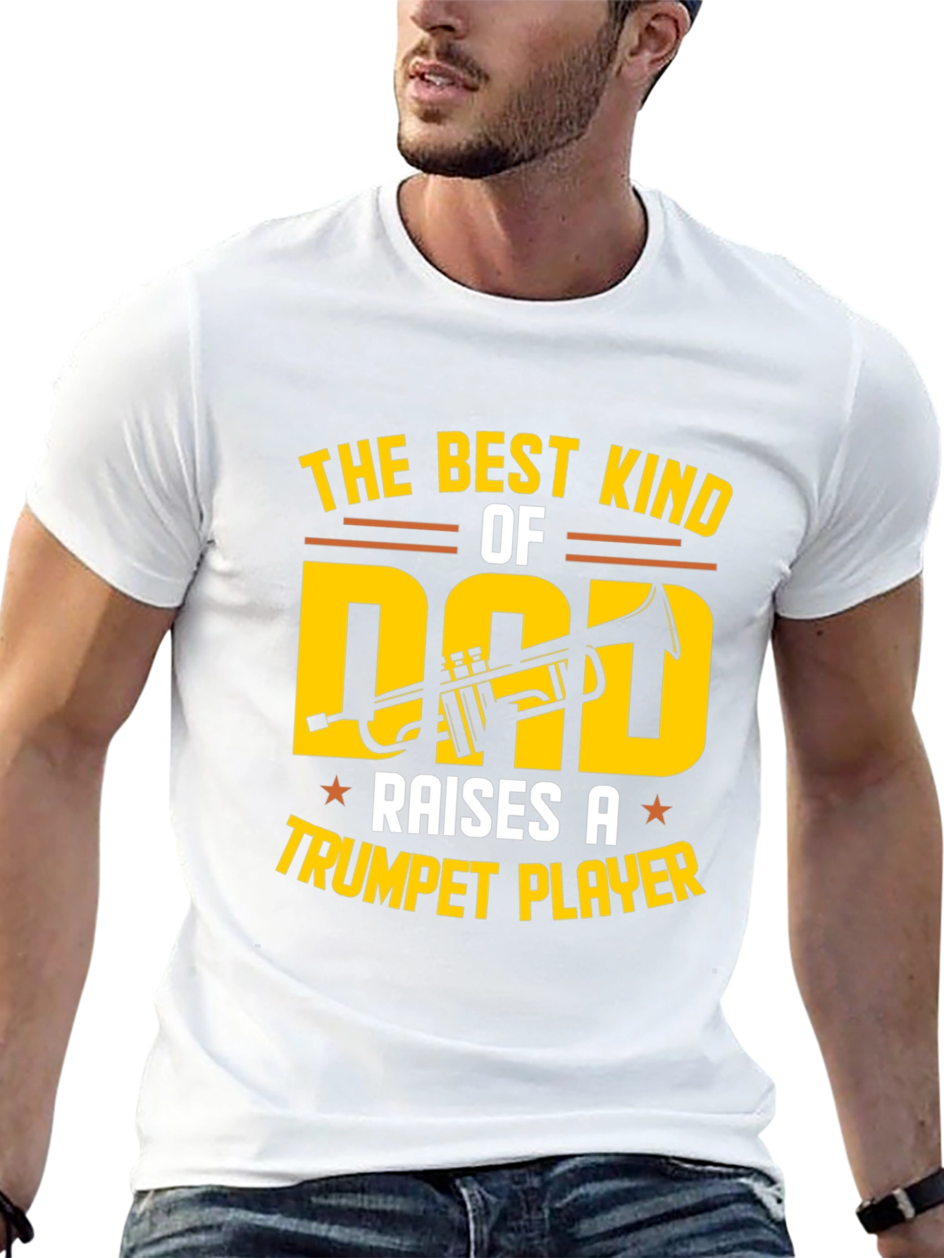 Black Best Kind of Dad Trumpet Player T-Shirt view 13