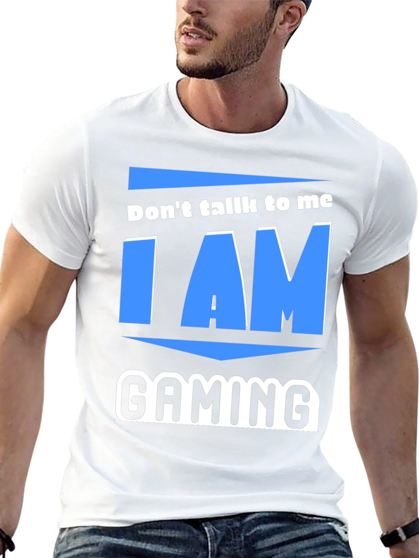 Black Don't Talk To Me, I Am Gaming T-Shirt view 13