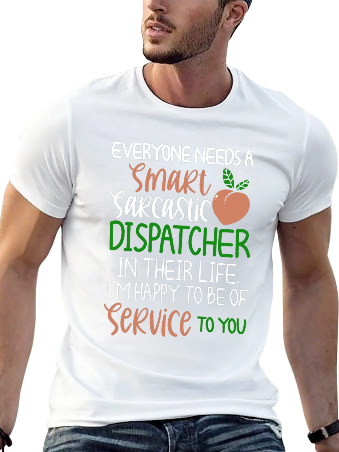 Black Smart Sarcastic Dispatcher Graphic Tee view 13