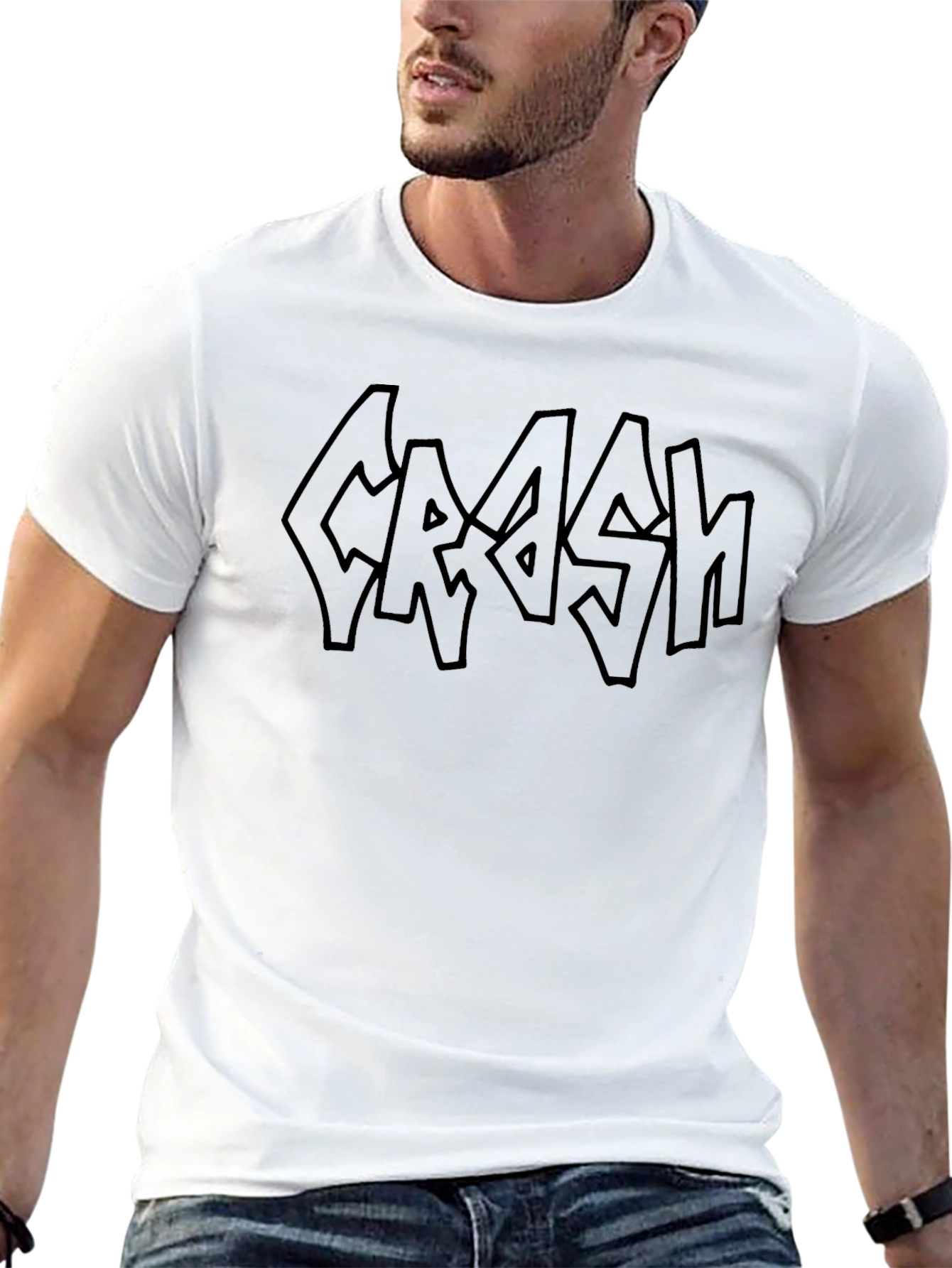 Black CRASH Graphic Tee - Edgy Style view 13