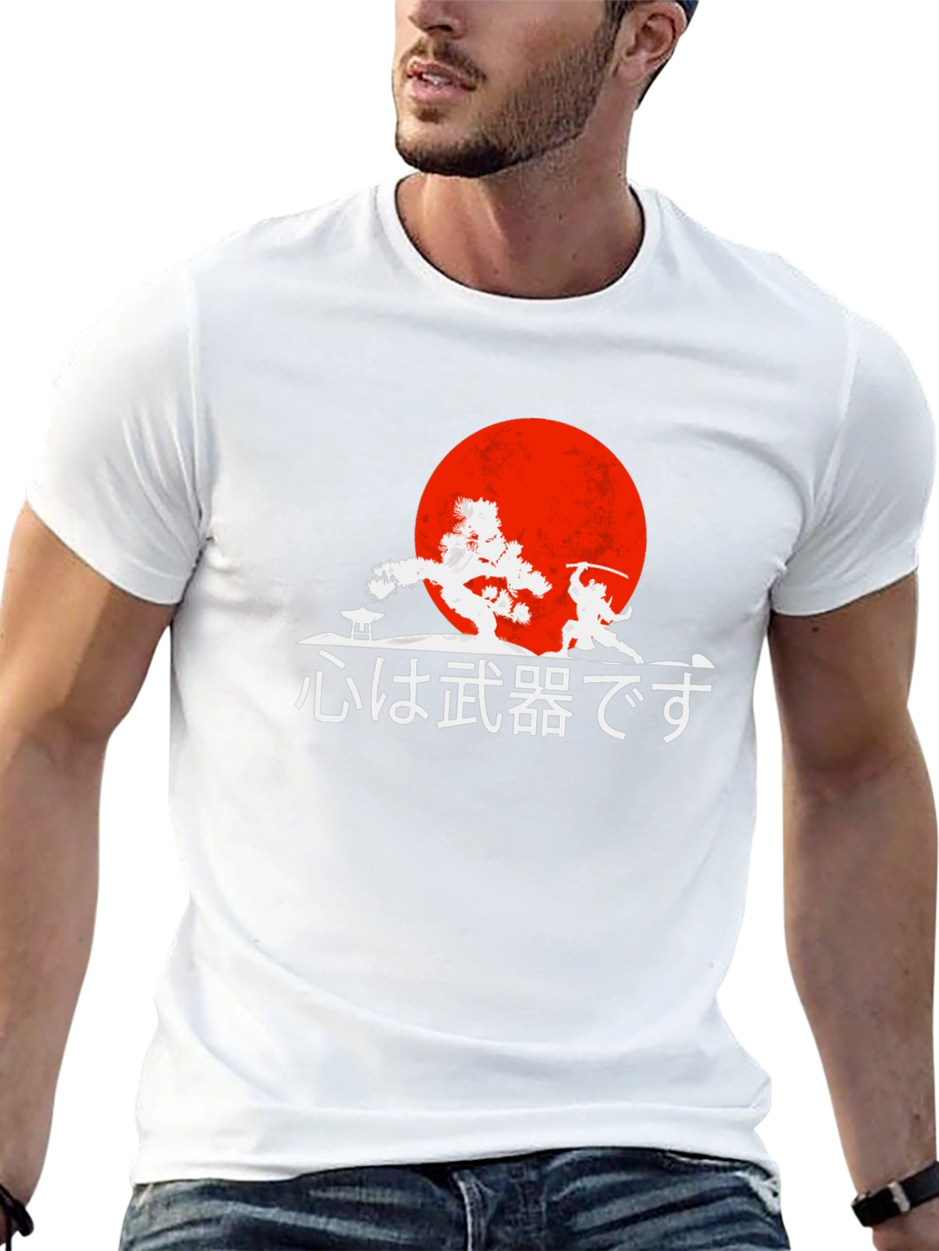 Black Samurai Warrior Graphic Tee - Japanese Art T-Shirt view 13