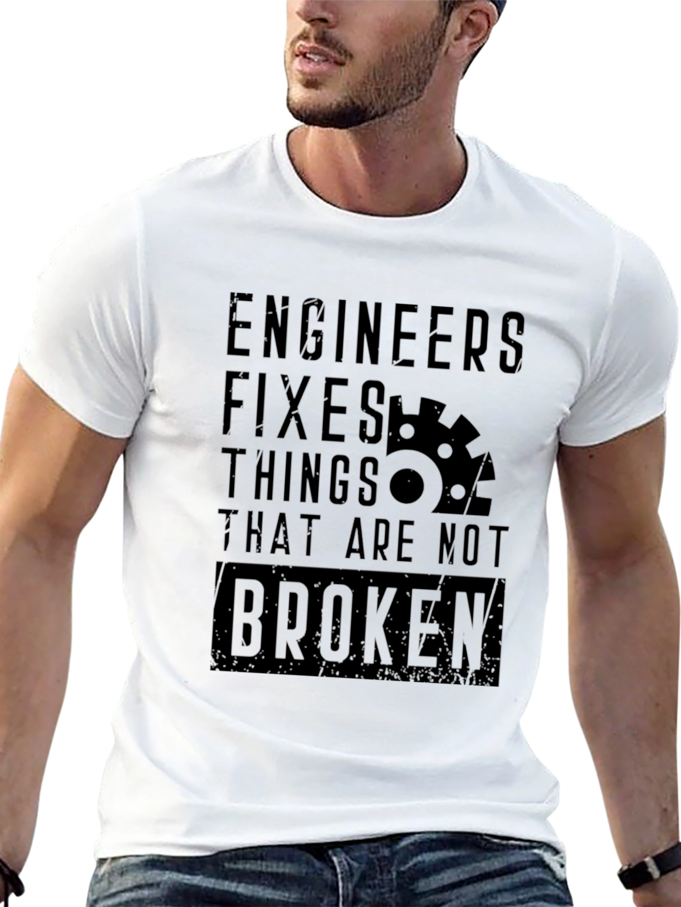 Black Engineer Fixes T-Shirt - Funny Engineering Humor view 13