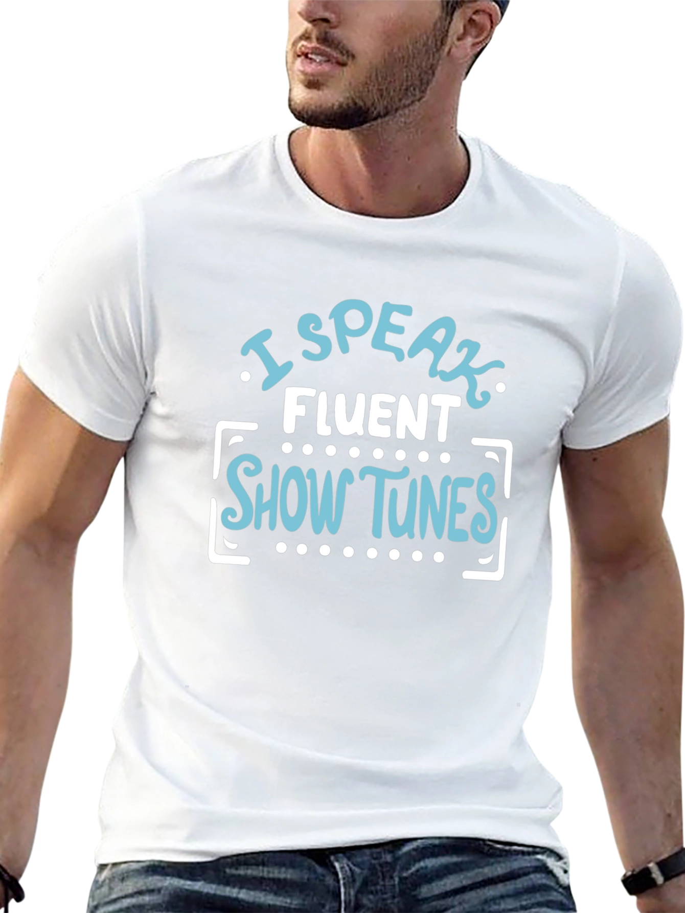 Black I Speak Fluent Show Tunes T-Shirt view 13
