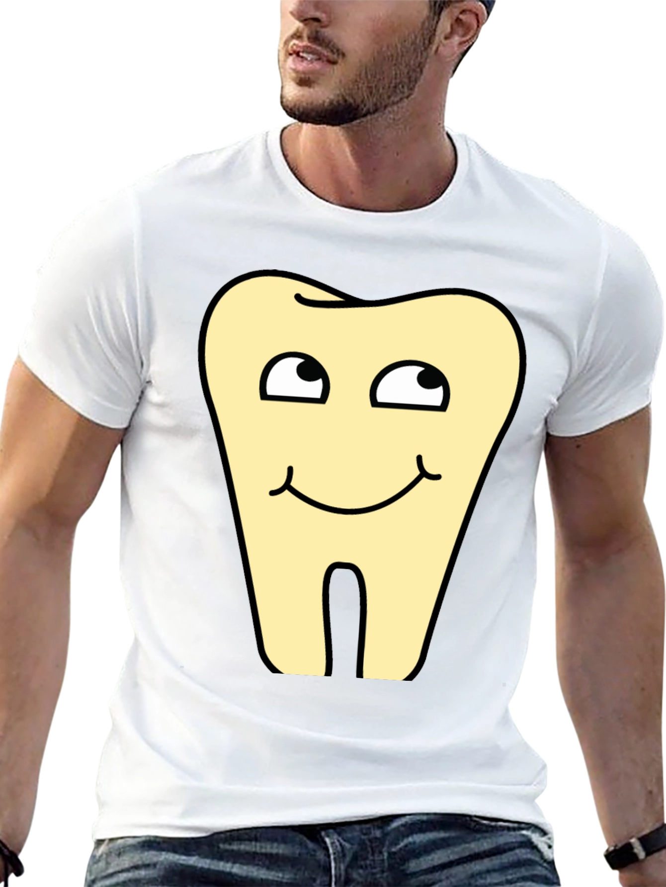 Black Funny Tooth Graphic Tee - Dentist Humor Shirt view 13