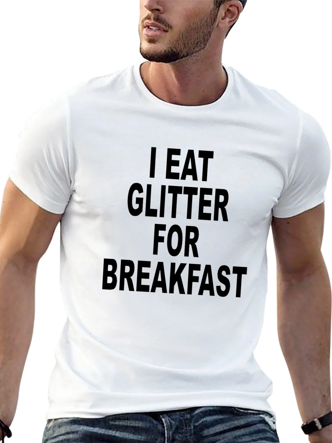 Black I Eat Glitter For Breakfast Graphic T-Shirt view 13