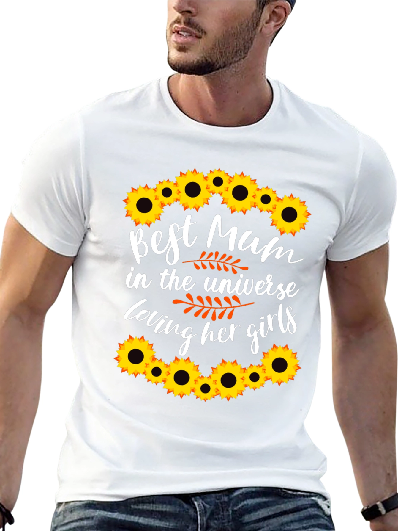 Black Best Mum Ever Sunflower Graphic Tee view 13