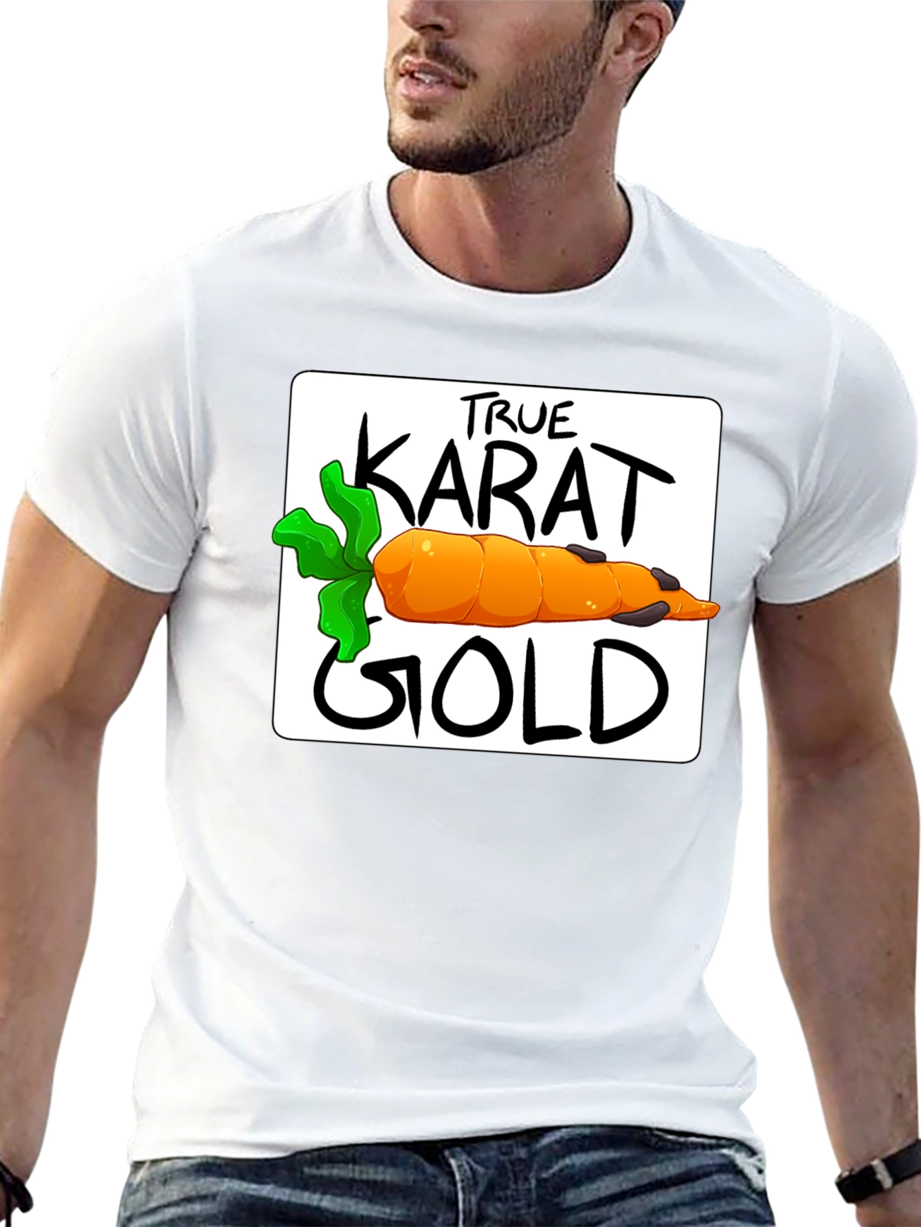 Black True Karat Gold Carrot Graphic Tee view 13