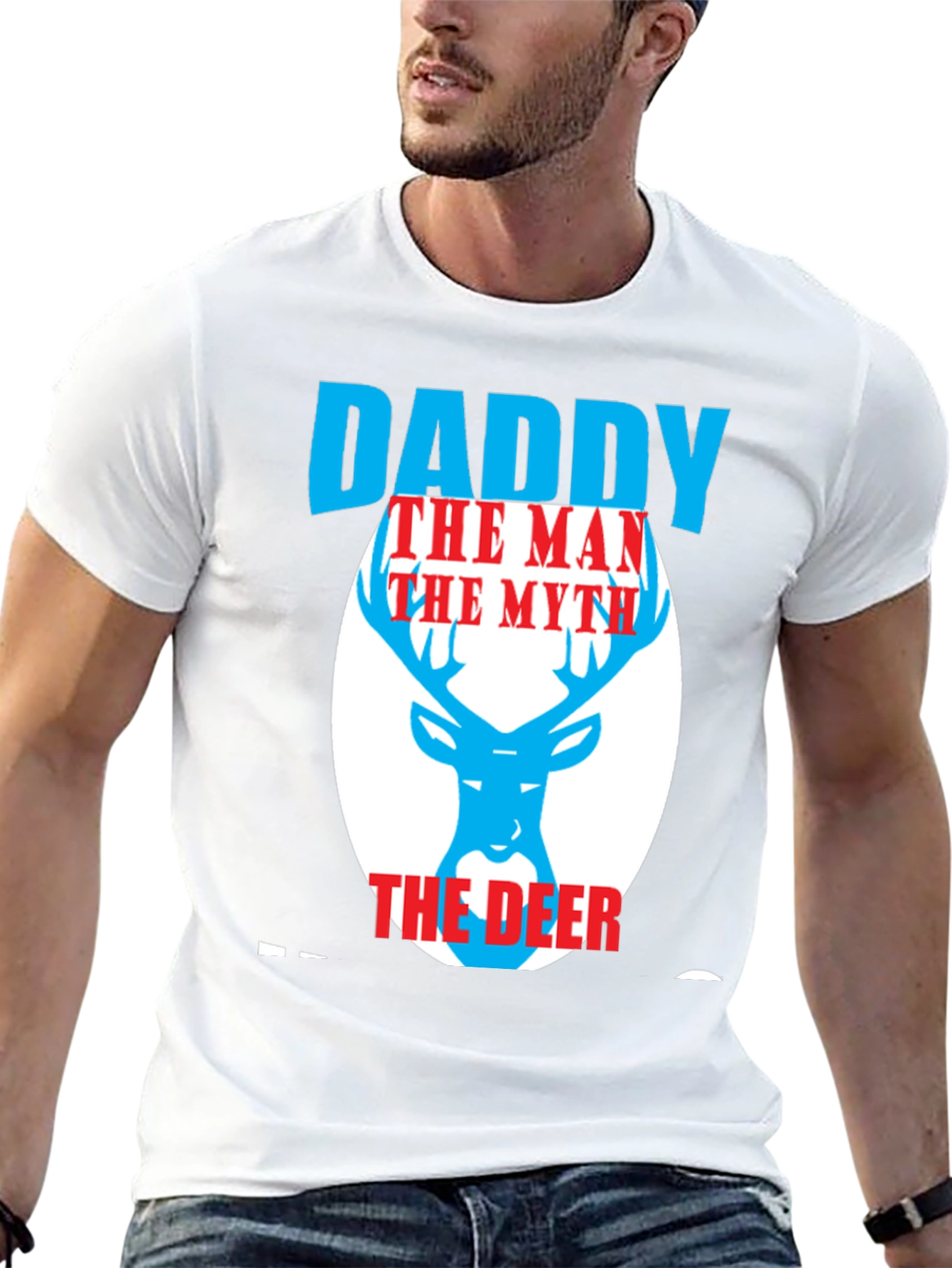 Black Daddy the Man the Myth the Deer Graphic Tee view 13