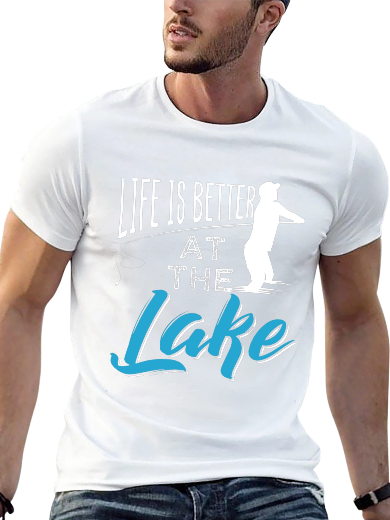 Black Life is Better at the Lake Fishing T-Shirt view 13