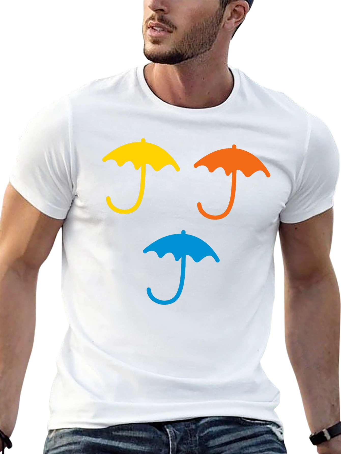 Black Umbrella Graphic T-Shirt - Casual Wear view 13