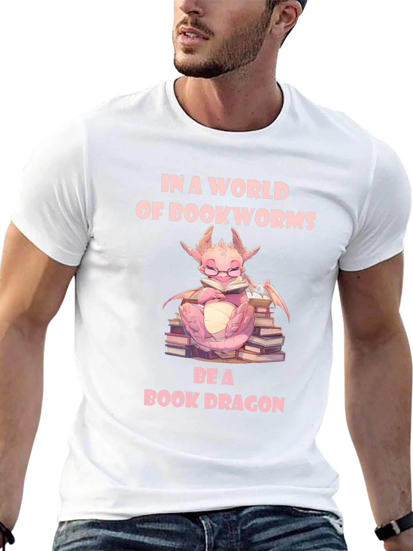 Black Book Dragon Graphic Tee - Perfect for Bookworms! view 13