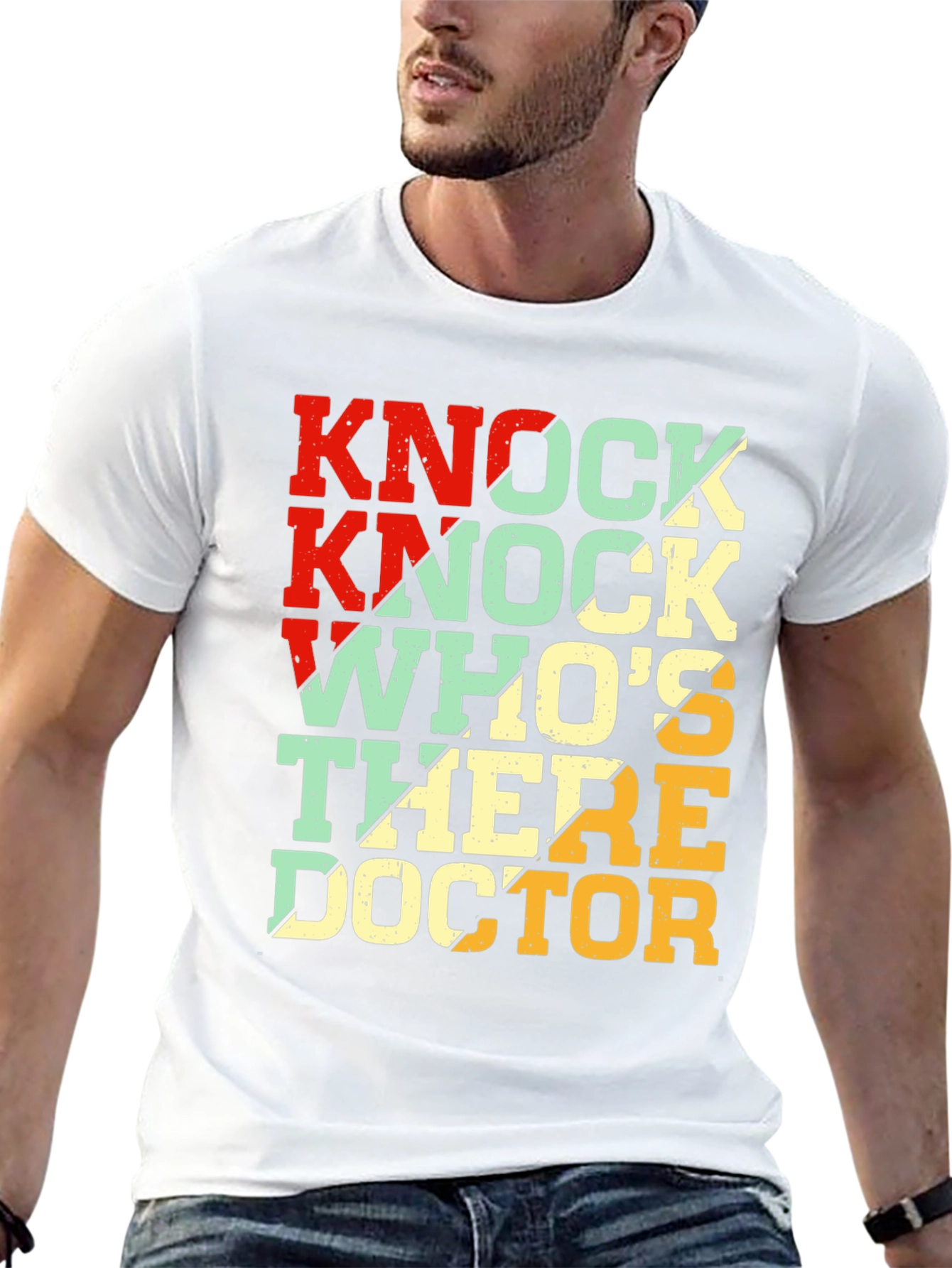 Black Knock Knock Doctor T-Shirt - Funny Humor Tee view 13