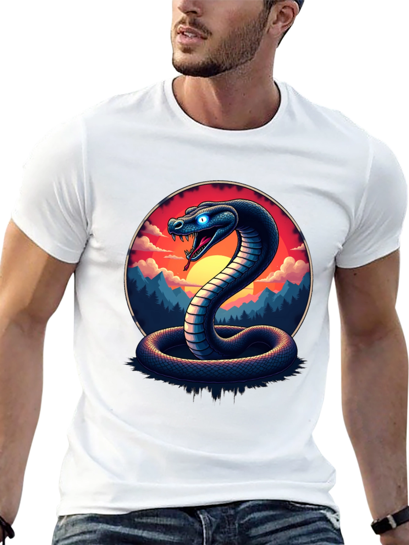 Black Cobra T-Shirt - Snake Graphic Tee view 13