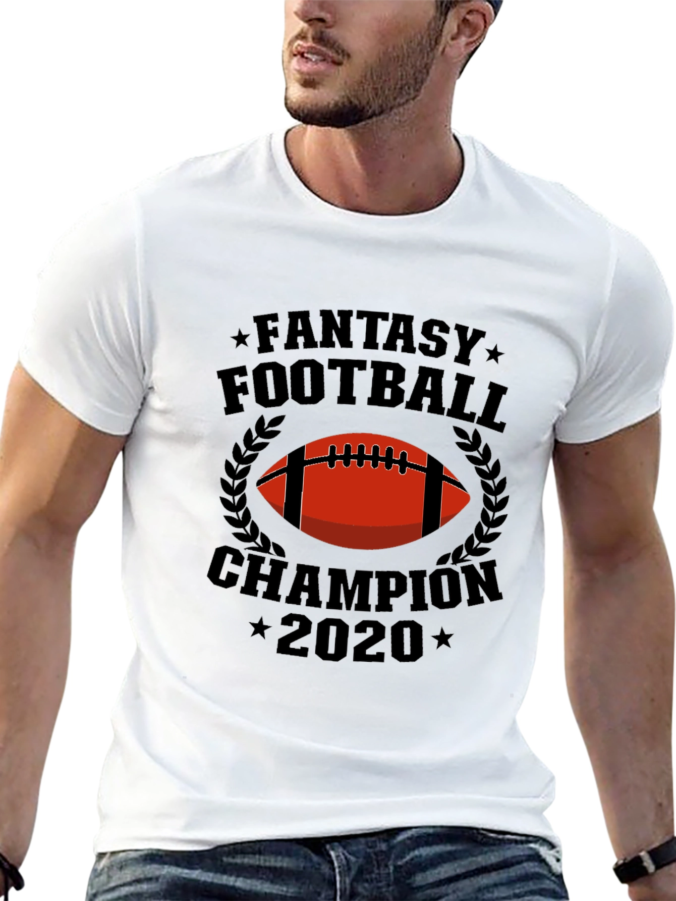 Black Fantasy Football Champion 2020 Graphic Tee view 13