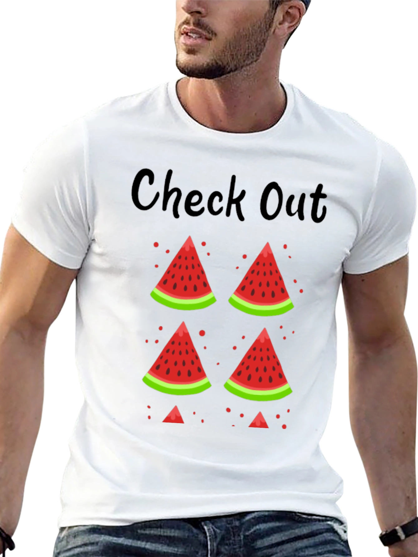 Black Watermelon Graphic Tee - Check Out This Summer Shirt view 13