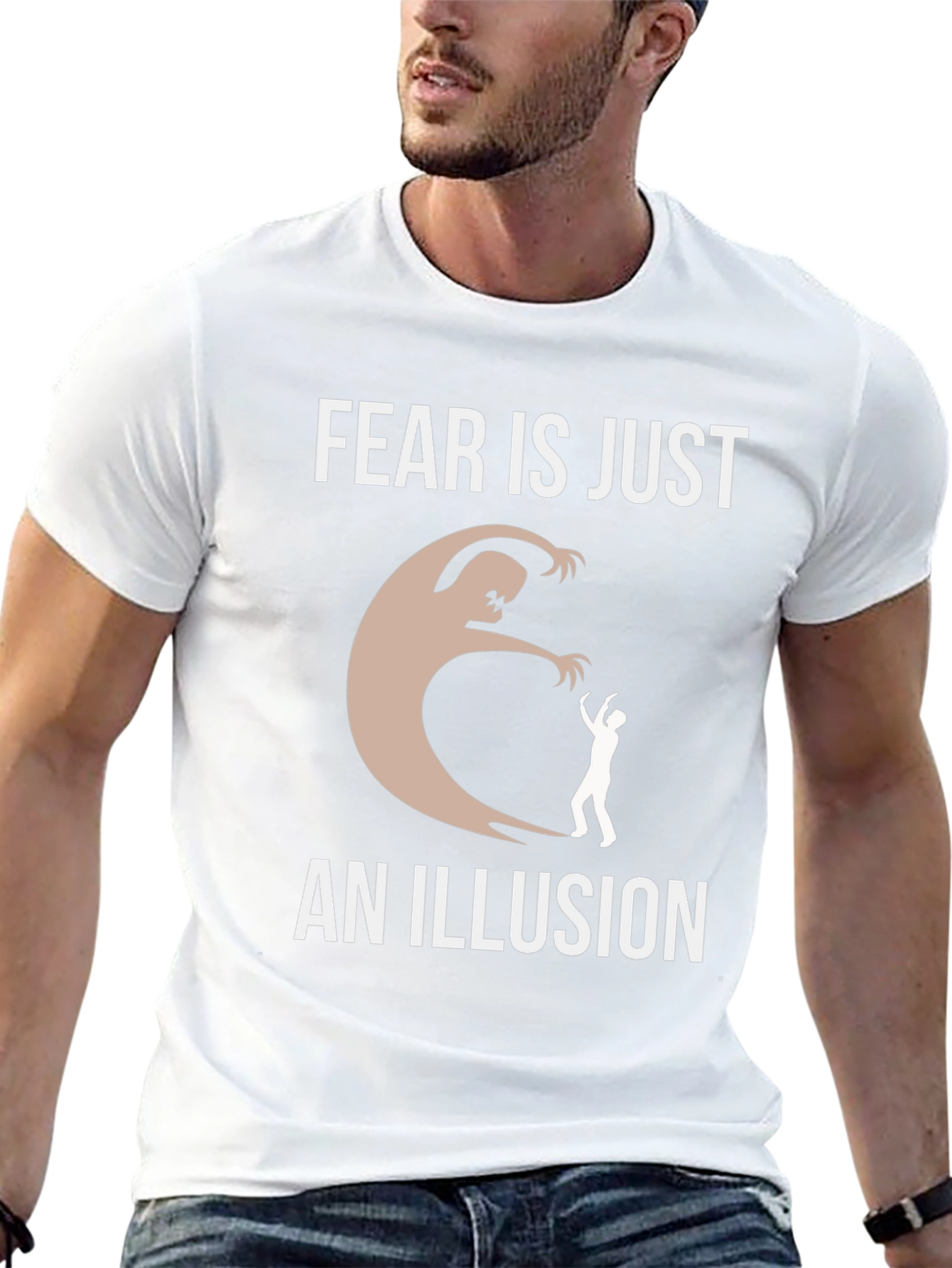 Black Fear Is Just An Illusion Graphic T-Shirt view 13