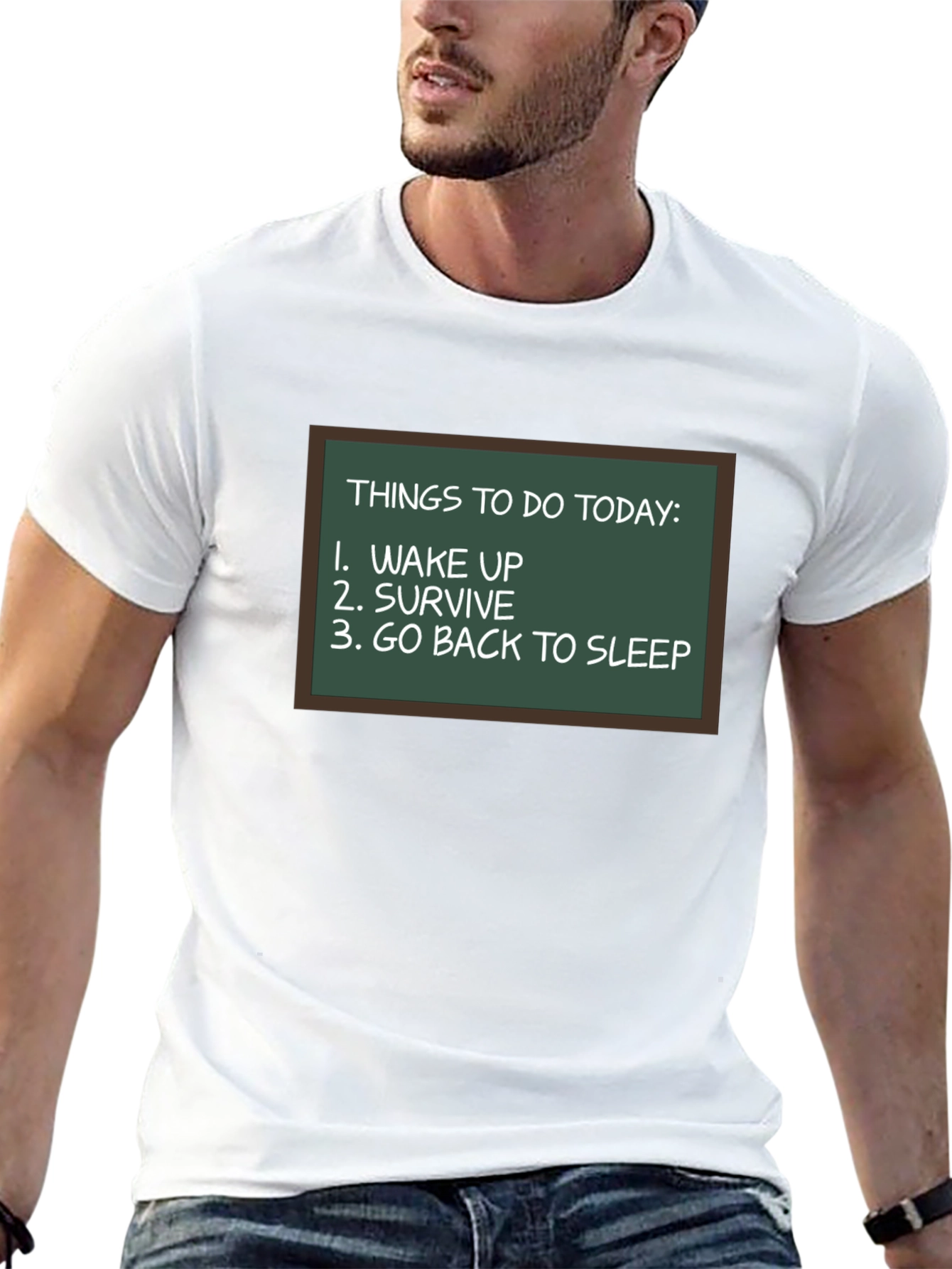 Black Funny To-Do List Graphic Tee view 13