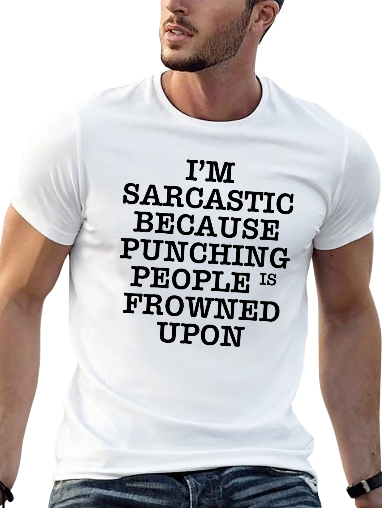Black Sarcastic Statement Graphic T-Shirt view 13