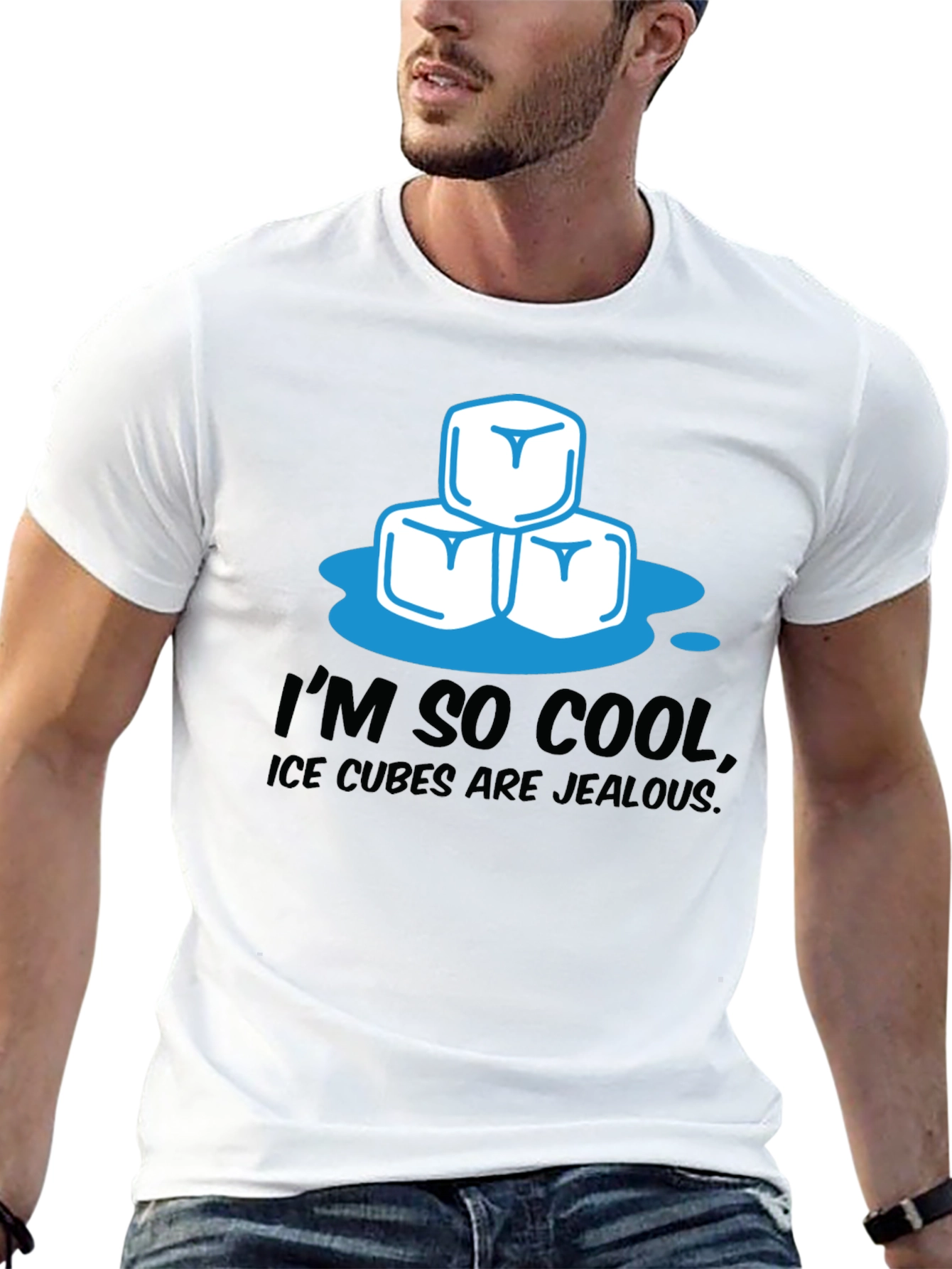 Black I'm So Cool Ice Cubes Graphic Tee view 13