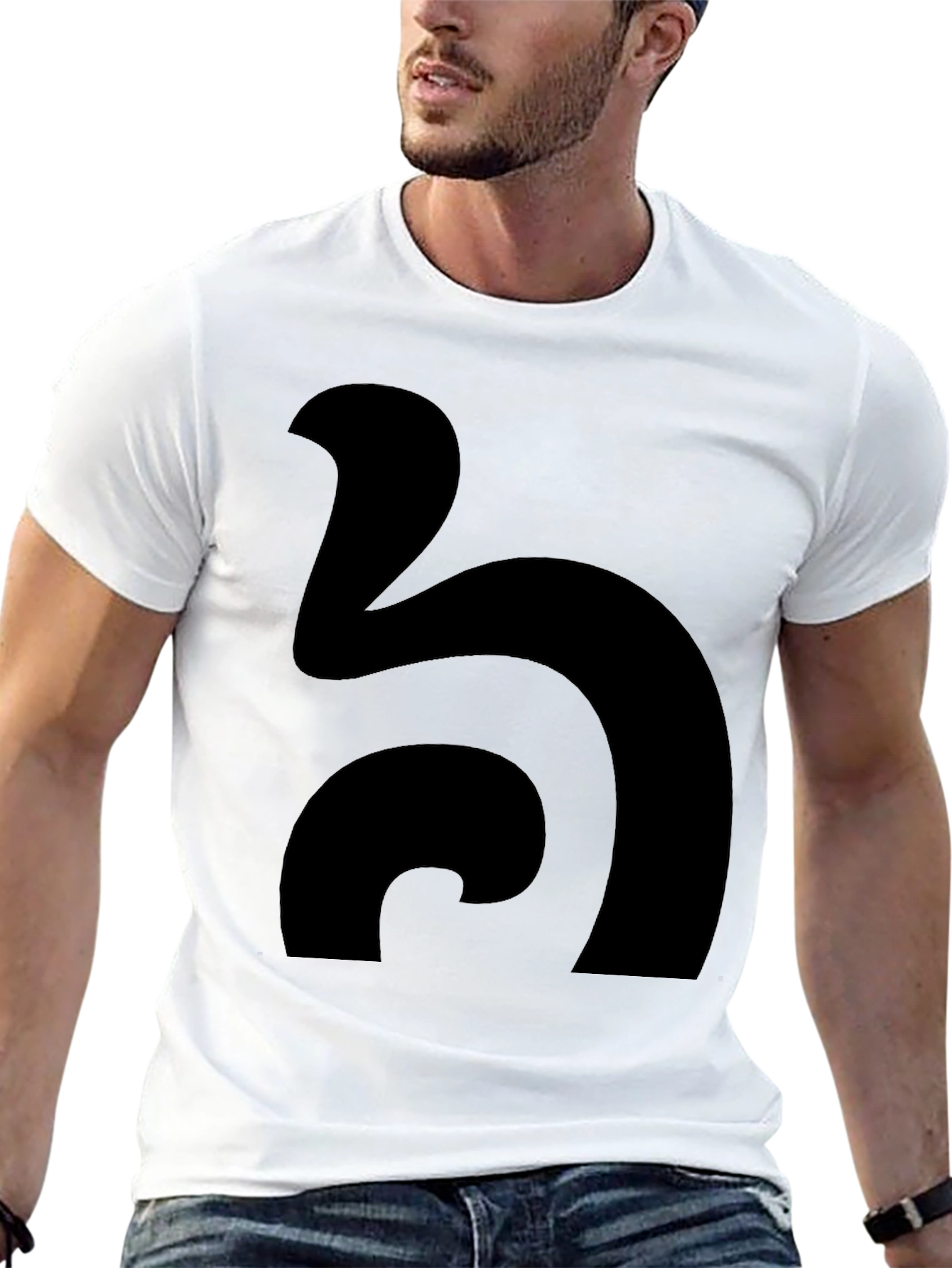 Black Abstract Design Black T-Shirt view 13