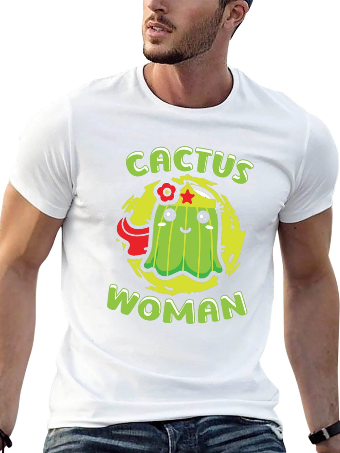 Cactus Woman Black T-Shirt - 13