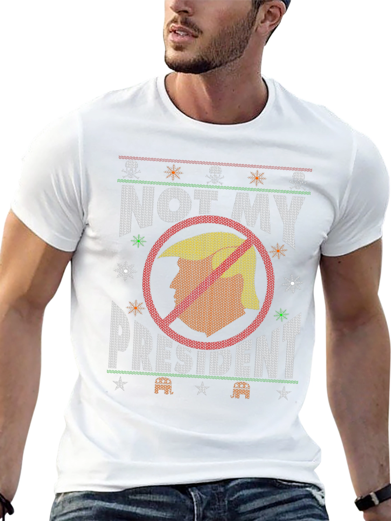 Black "Not My President" Graphic T-Shirt view 13