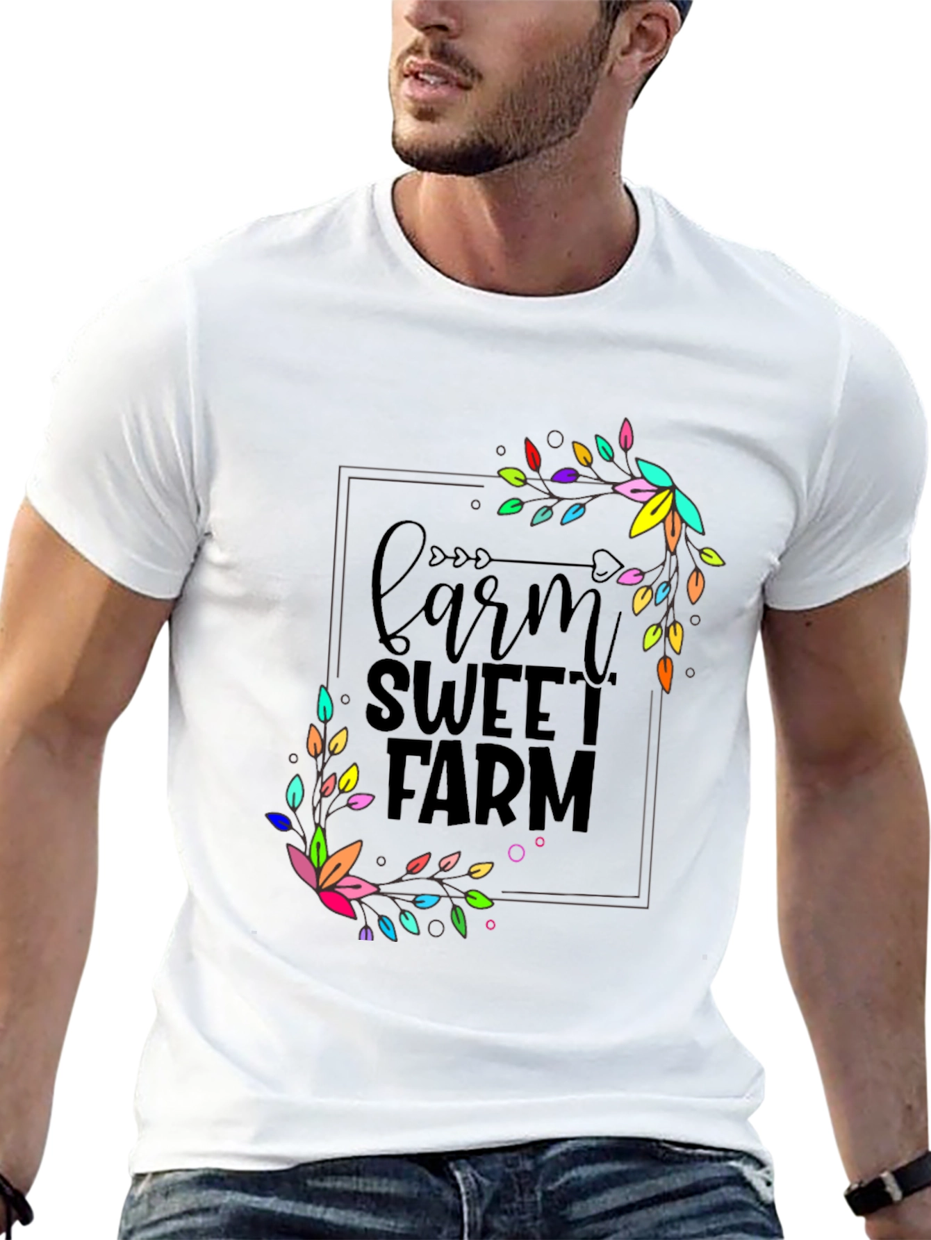 Black Farm Sweet Farm Graphic T-Shirt - Black view 13