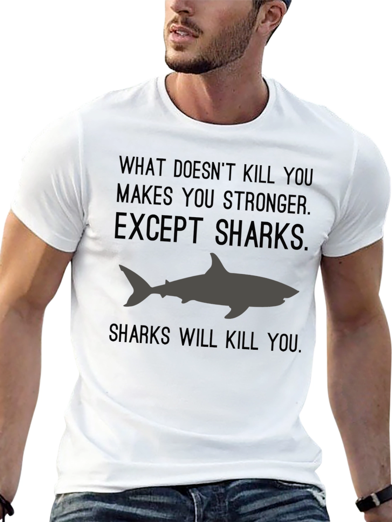 Black Shark Graphic Tee - What Doesn't Kill You Makes You Stronger view 13