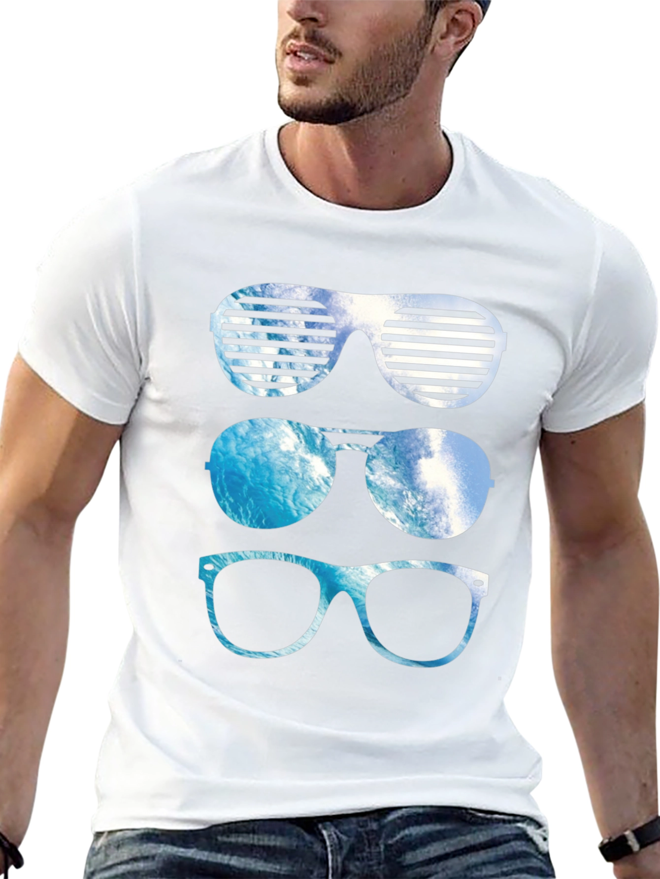 Black Cool Shades Graphic Tee view 13