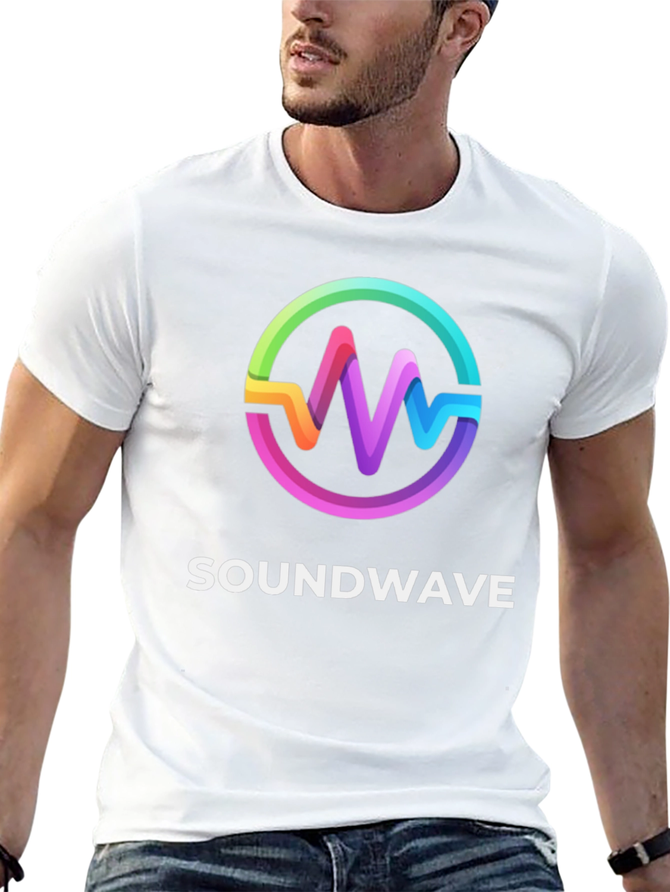 Black Soundwave Black Graphic Tee view 13