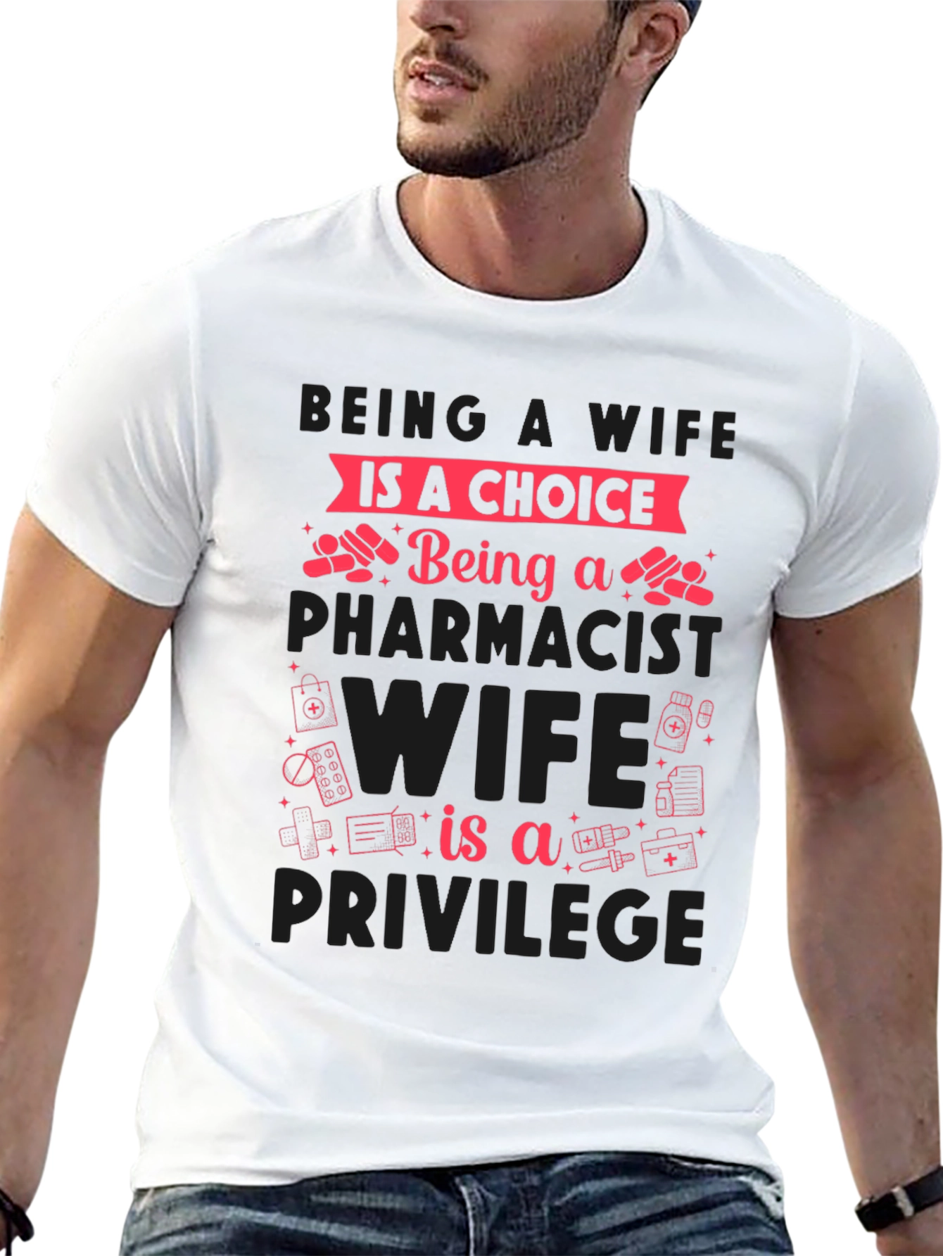 Black Pharmacist Wife T-Shirt - Choice & Privilege view 13