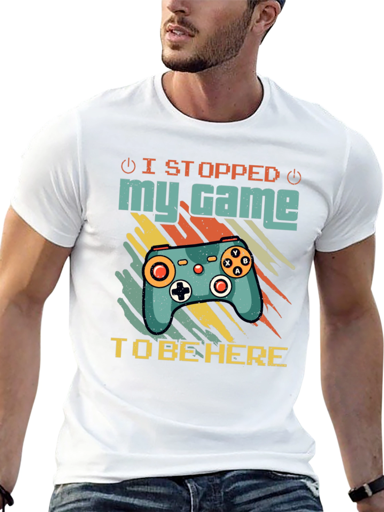 Black I Stopped My Game to Be Here Graphic Tee view 13