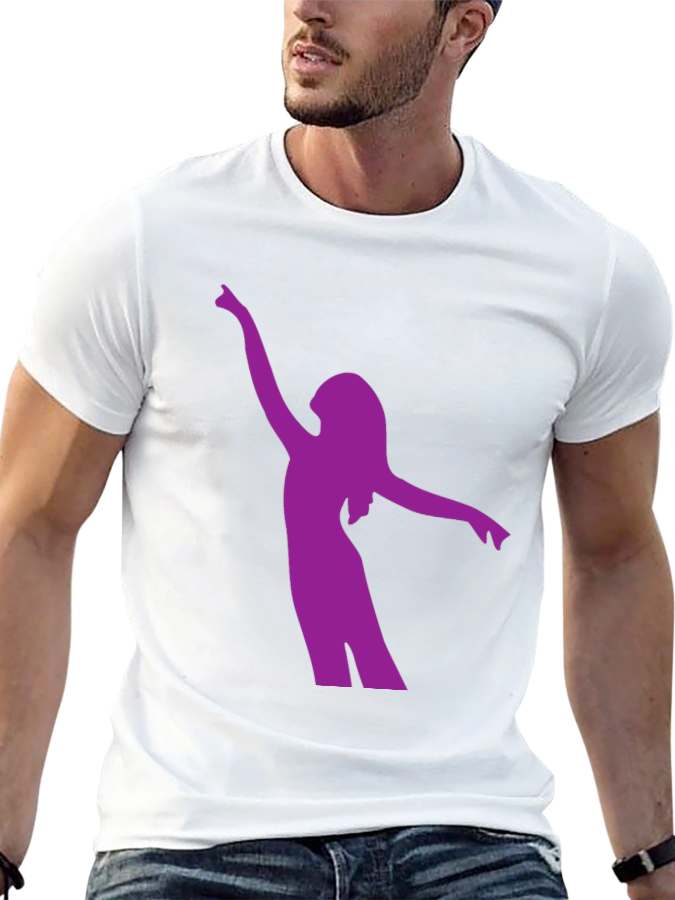 Black Silhouette Dancer Graphic Tee - Black view 13