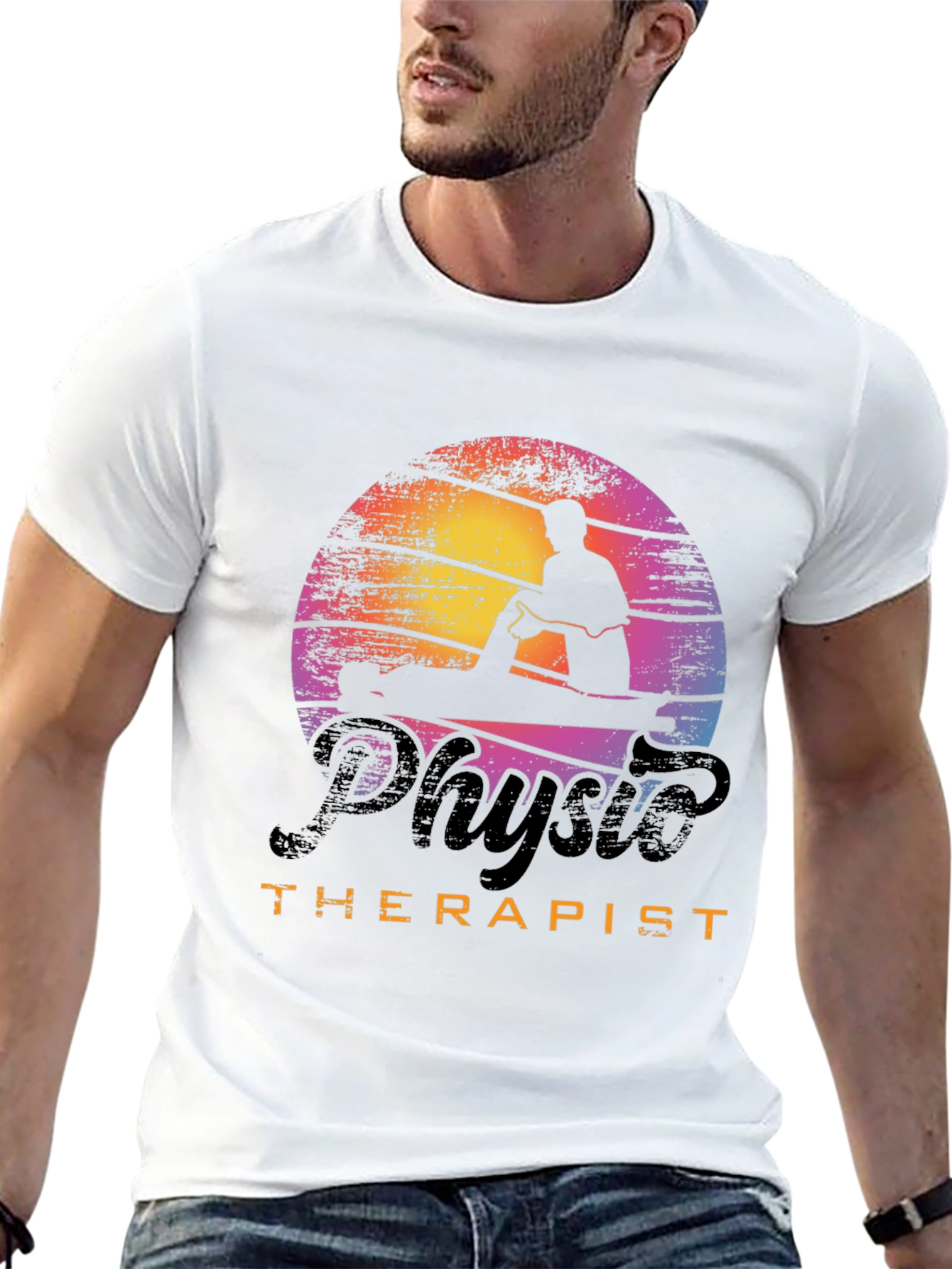 Black Physio Therapist Graphic T-Shirt - Stylish & Comfortable view 13