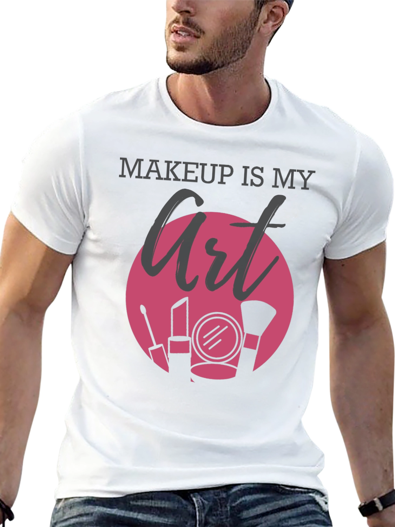 Black Makeup Is My Art Graphic T-Shirt view 13