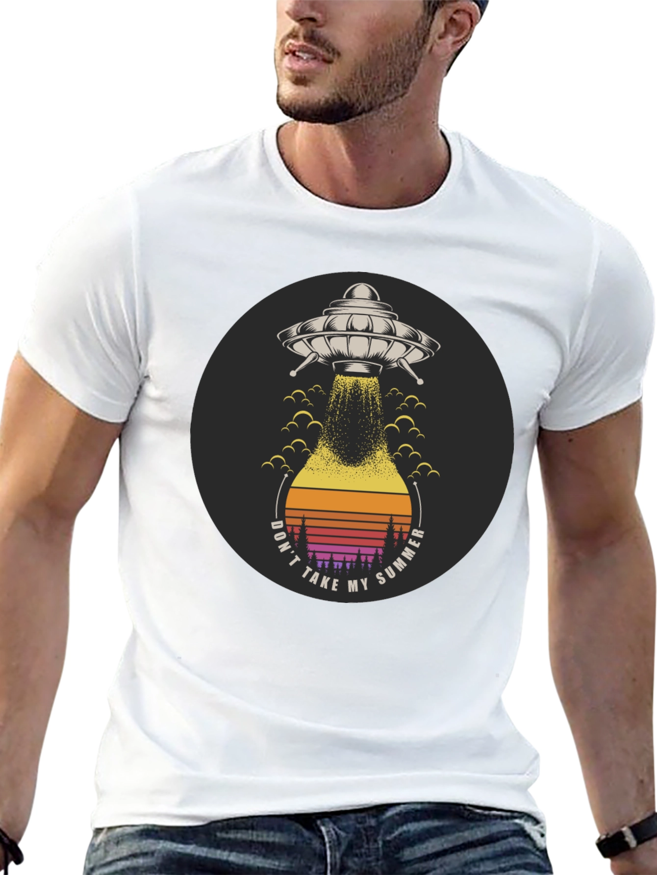 Black Don't Take My Summer UFO Graphic Tee view 13