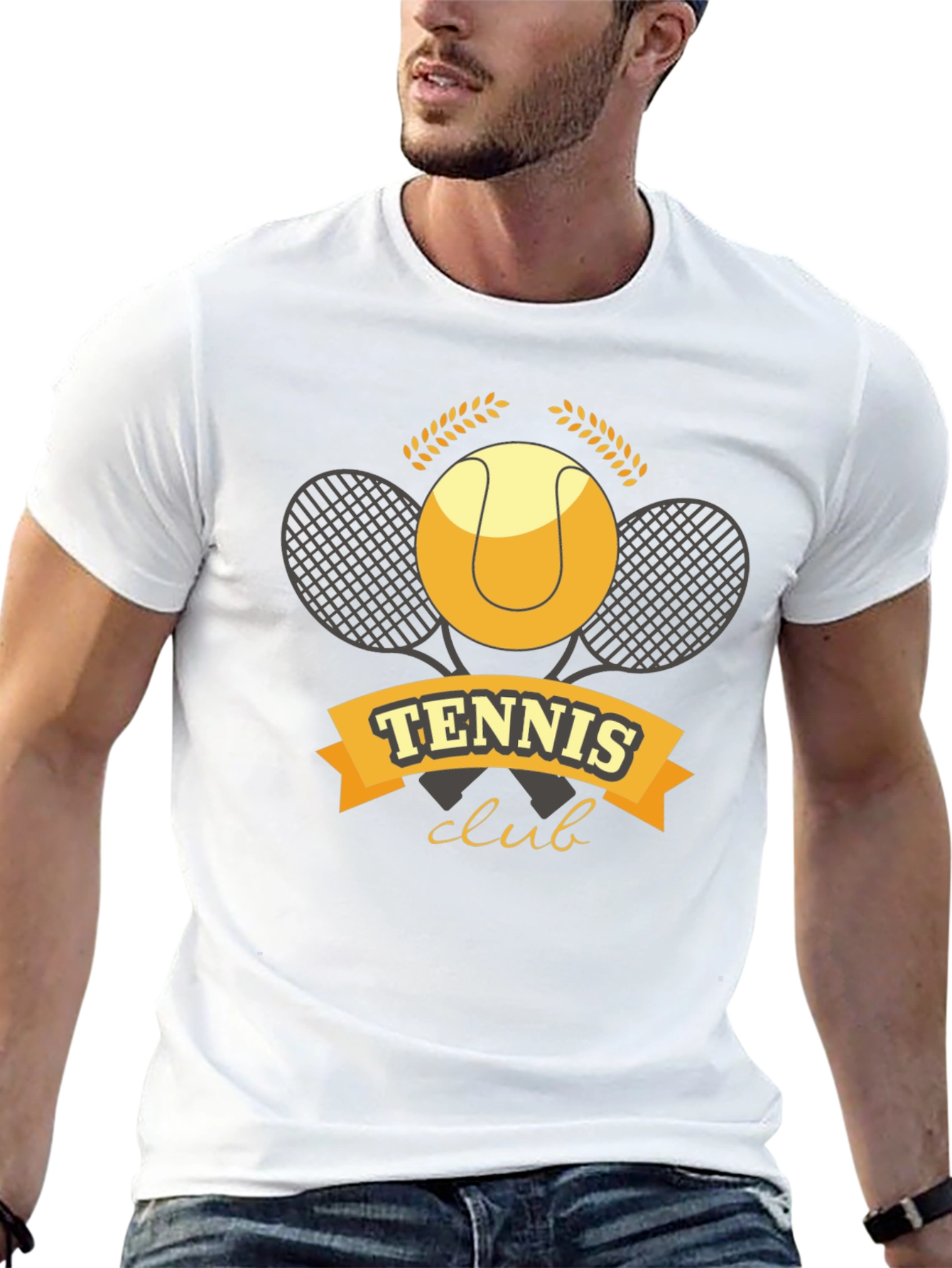 Black Tennis Club Graphic T-Shirt - Classic Sports Tee view 13
