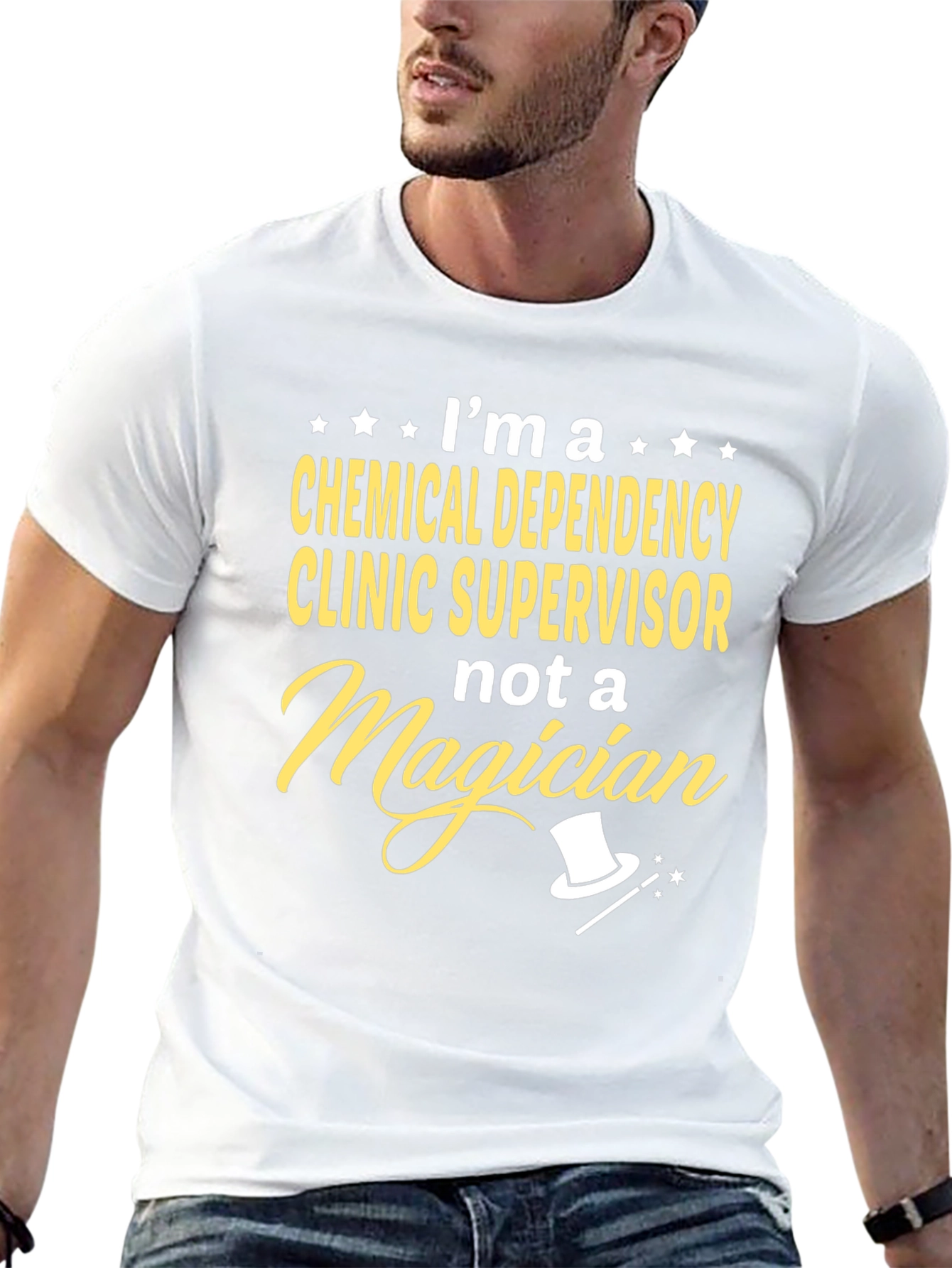 Black Chemical Dependency Clinic Supervisor T-Shirt view 13