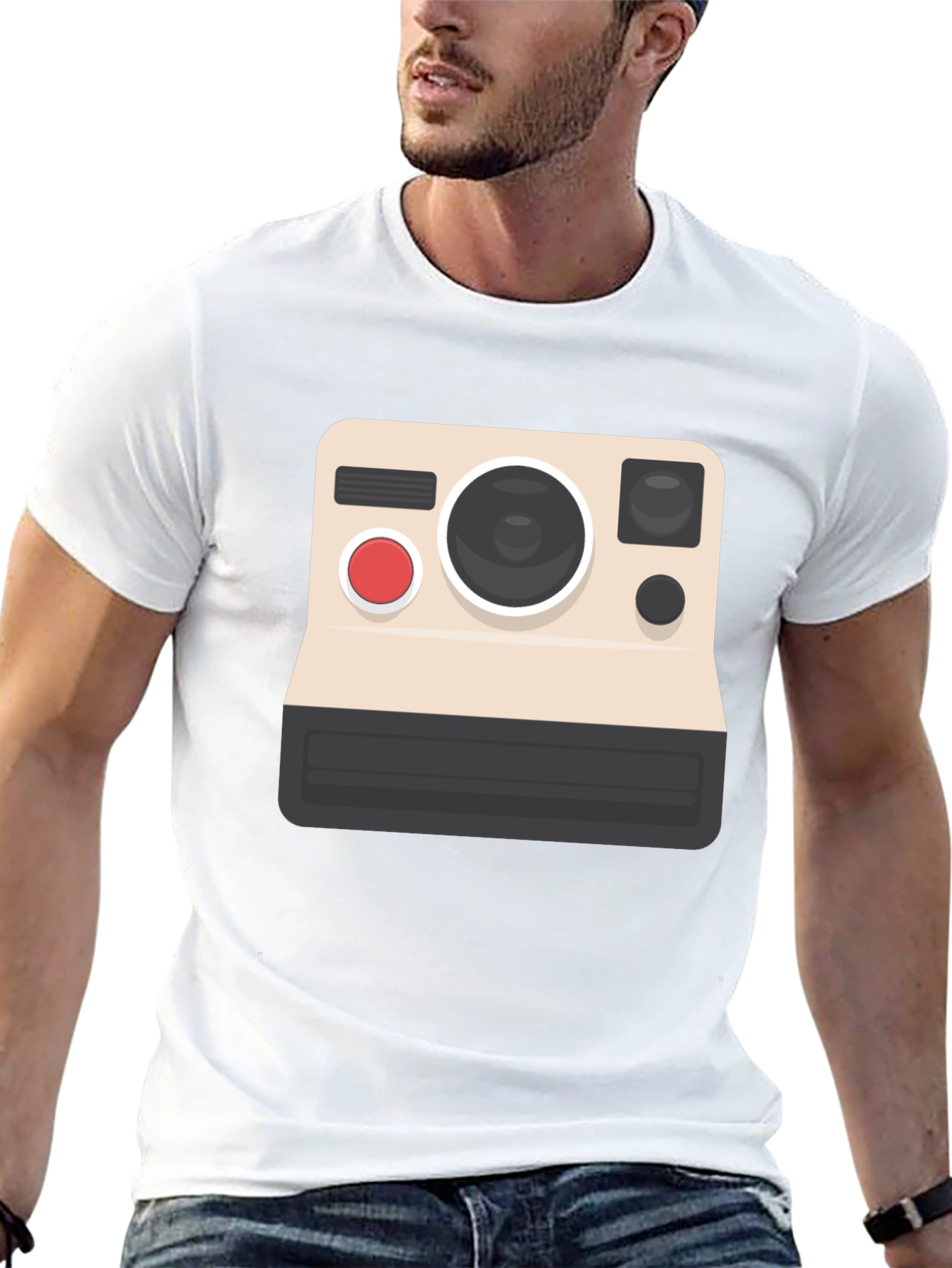 Black Vintage Camera Graphic Tee - Classic Style view 13
