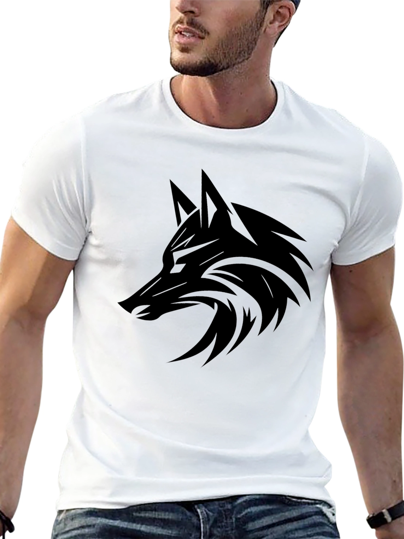 Black Black Wolf Graphic Tee - Men's Style view 13