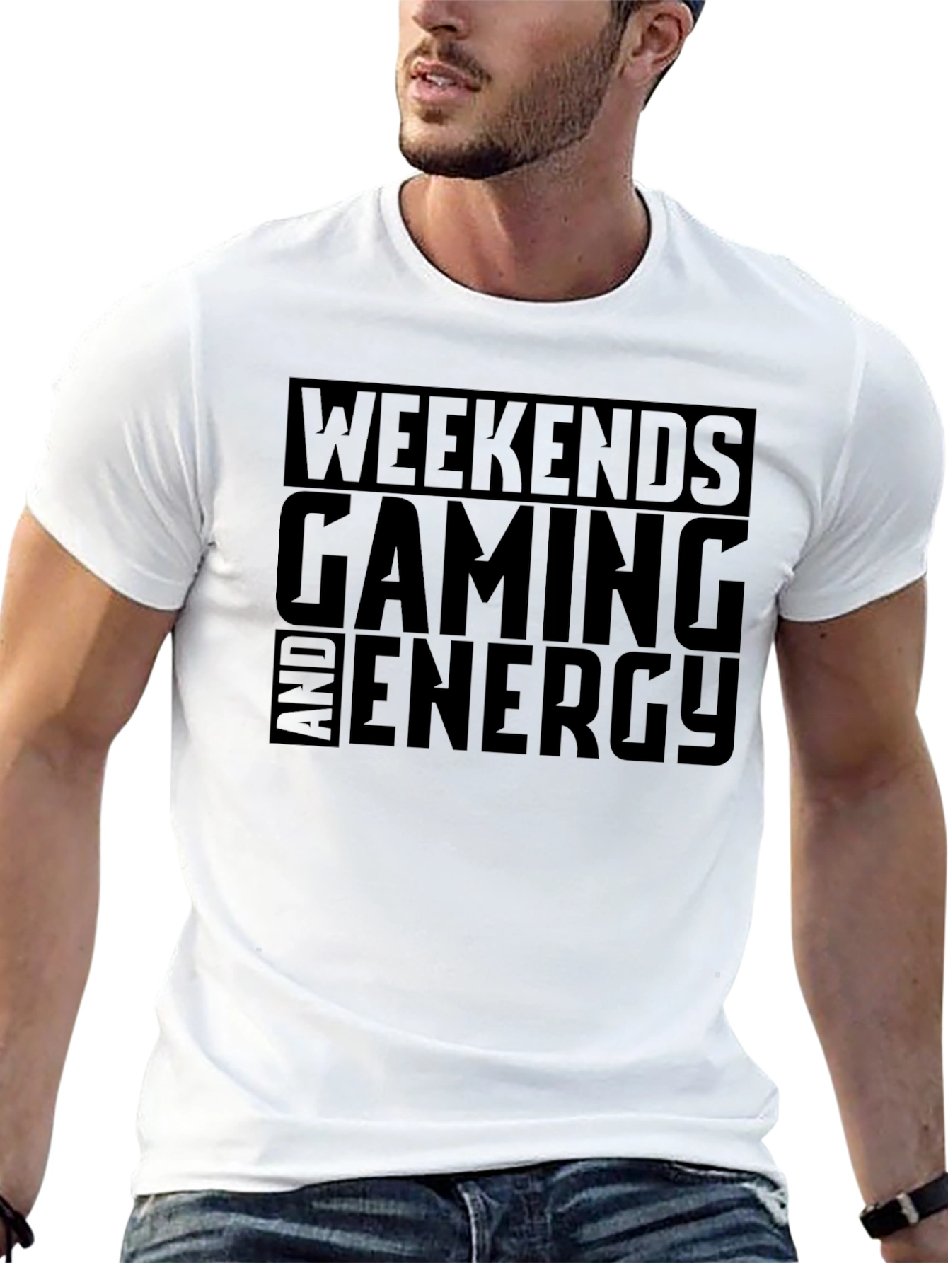 Weekends Gaming Energy Black Graphic Tee - 13
