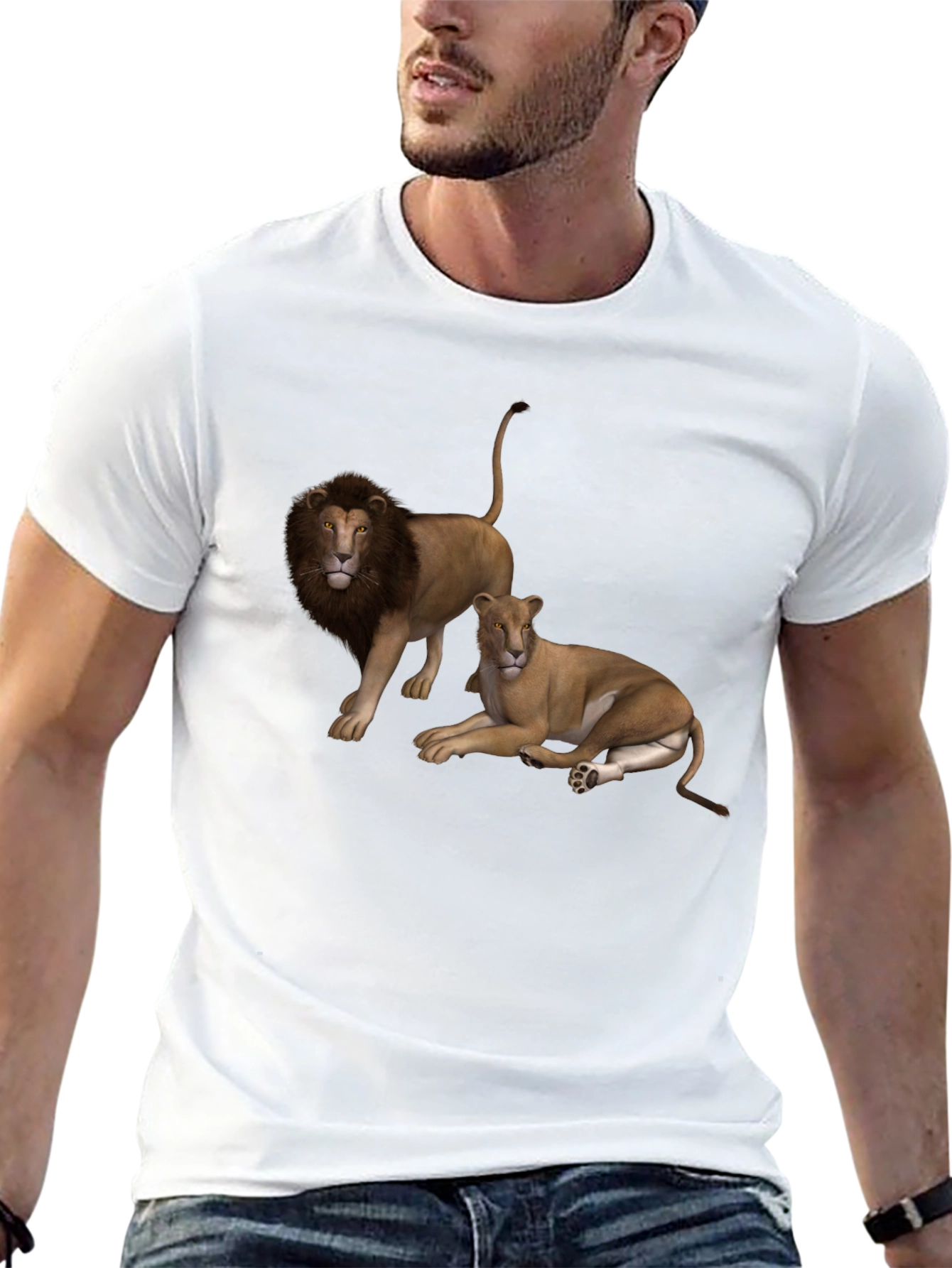 Black Lion Pride Graphic Tee - Black Cotton T-Shirt view 13